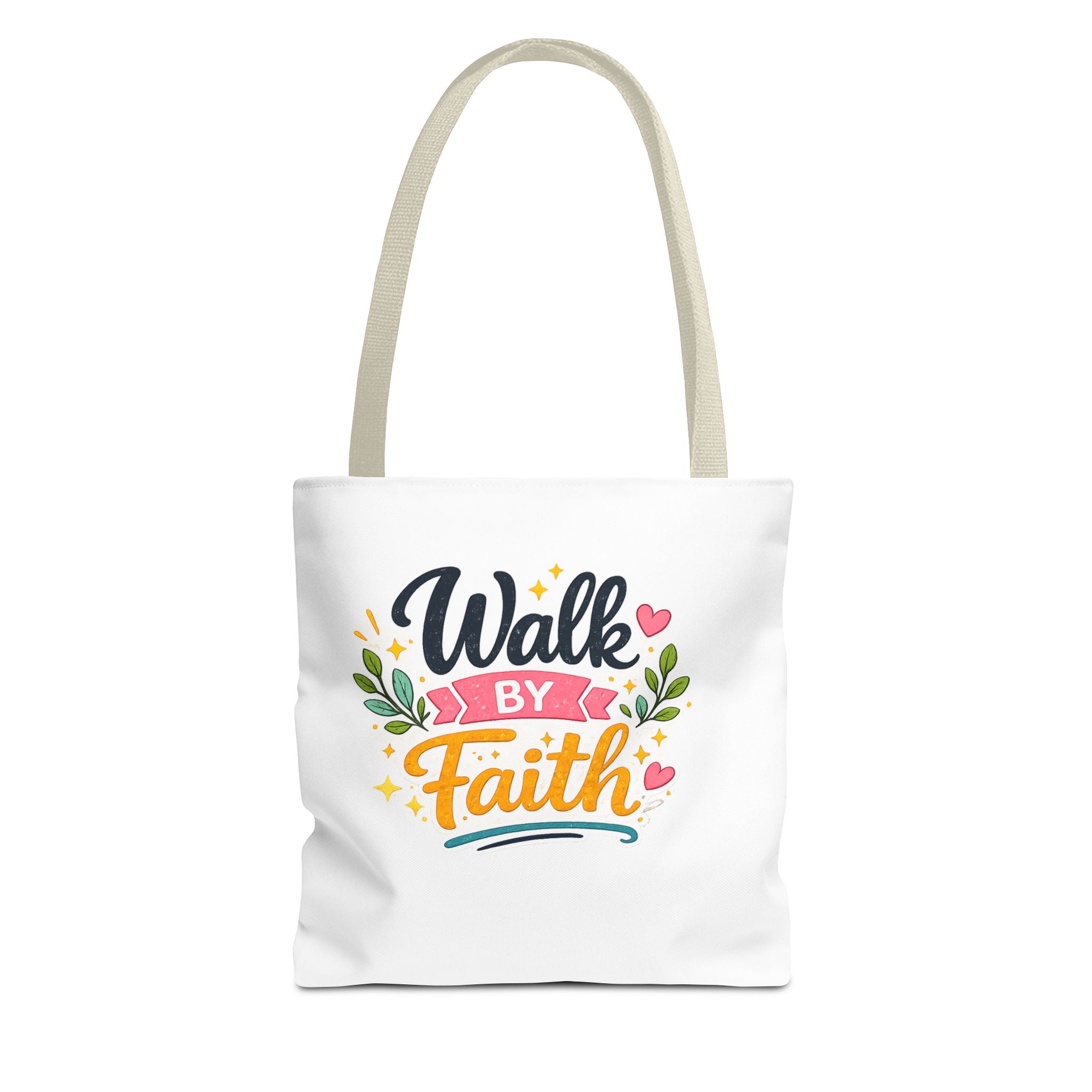 Walk By Faith Tote Bag — Inspirational Christian Canvas Tote, Faith-Based Gift