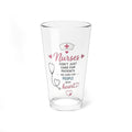 Mixing Glass — "Nurses: We Care for People with Heart" 16oz Gift Glass
