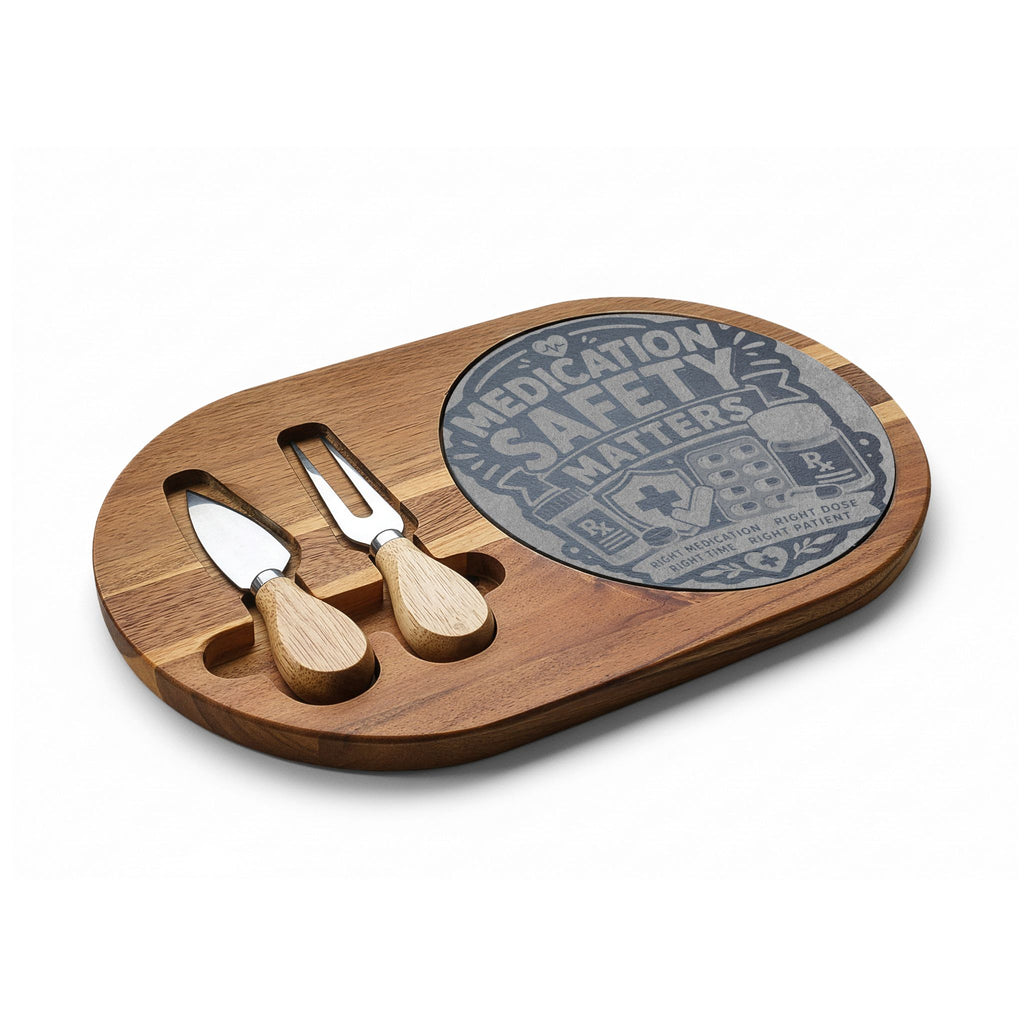 Medication Safety Matters Engraved Serving Board | Perfect Gift for Pharmacists