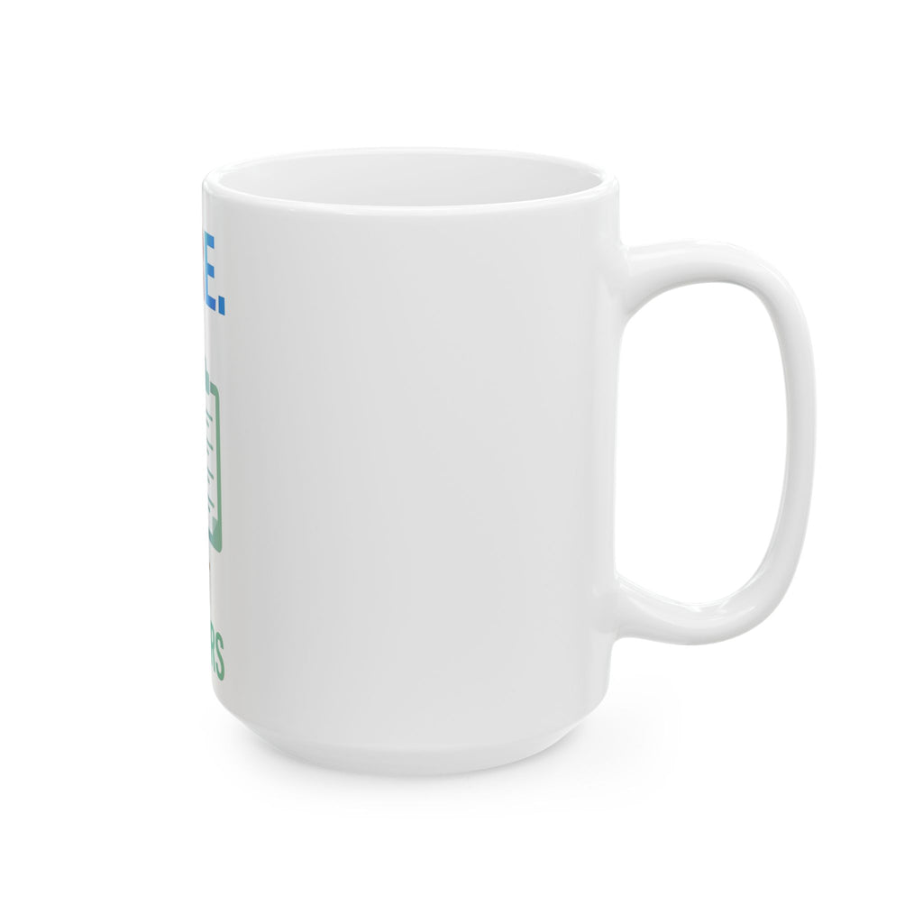 Doctor Appreciation Ceramic Mug – "Care. Best Doctors" Stethoscope & Clipboard Design (11oz/15oz)