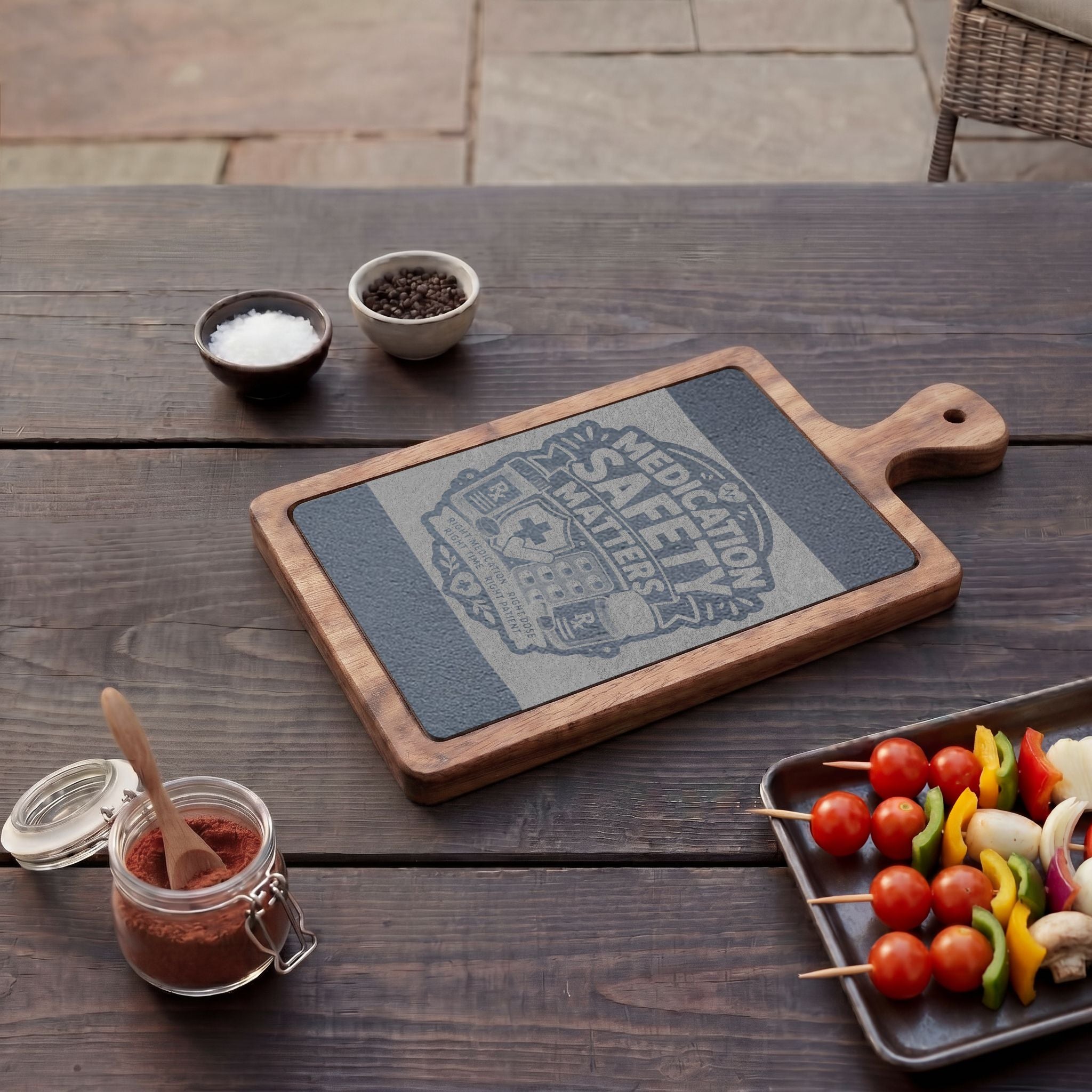 Medication Safety Matters Engraved Serving Board | Perfect Gift for Pharmacists