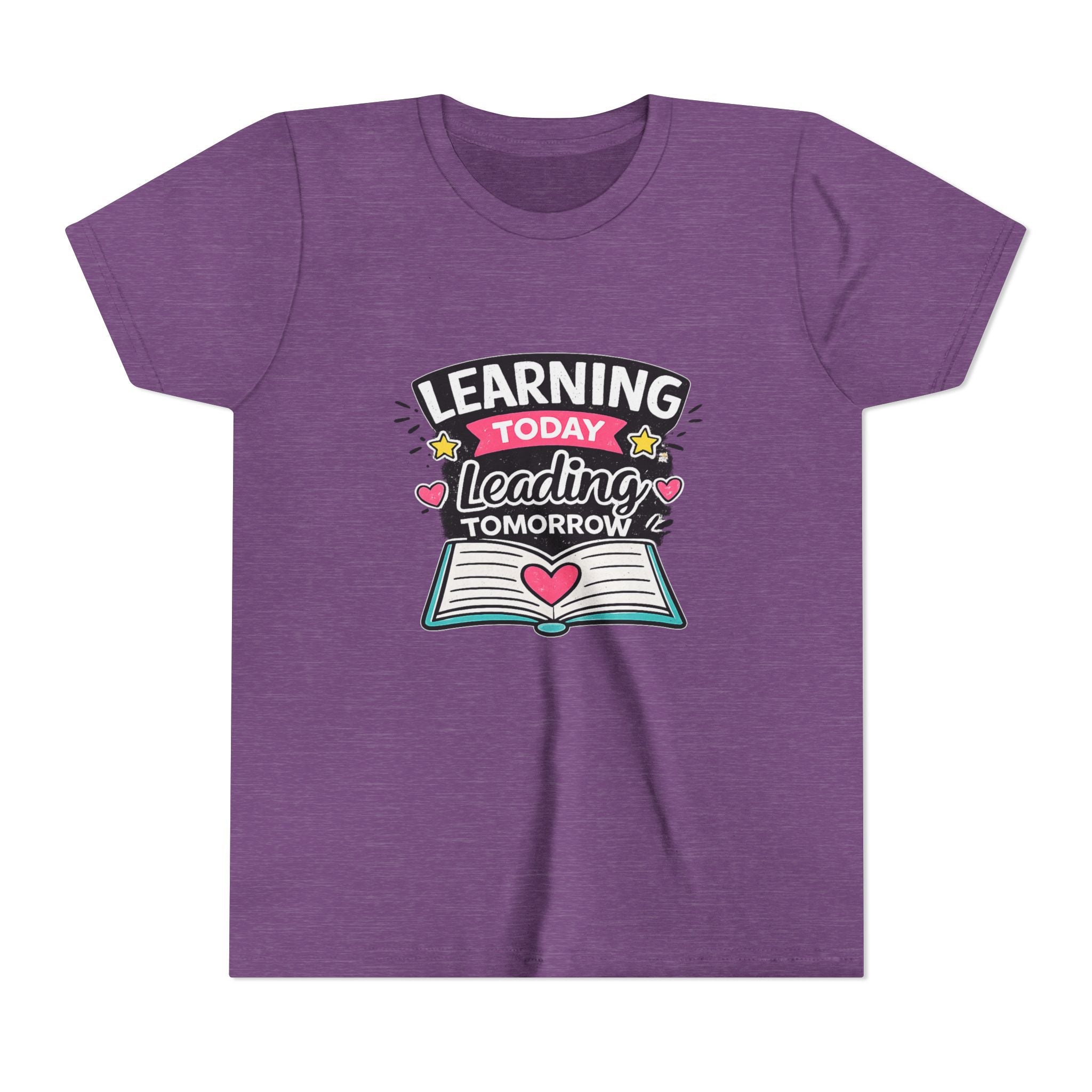 Youth Tee — "Learning Today, Leading Tomorrow" School Kids Graphic T-Shirt