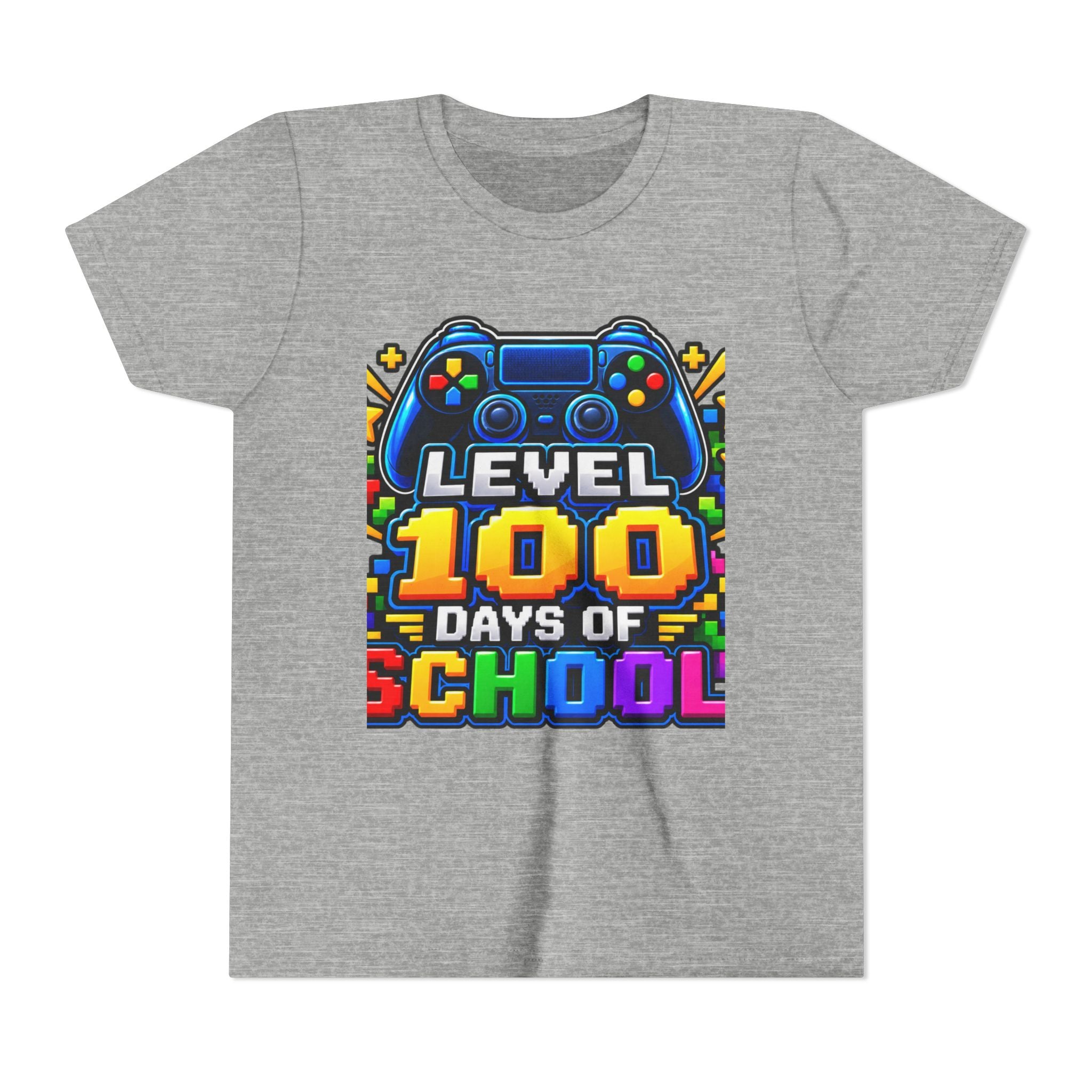 Level 100 Days of School Youth Tee — Gamer 100th Day of School Shirt