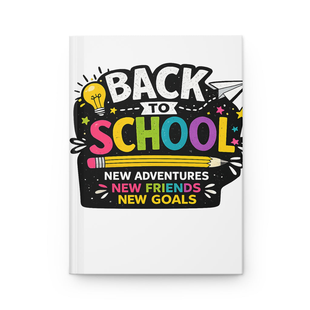Back to School Hardcover Journal — New Adventures, New Friends, New Goals