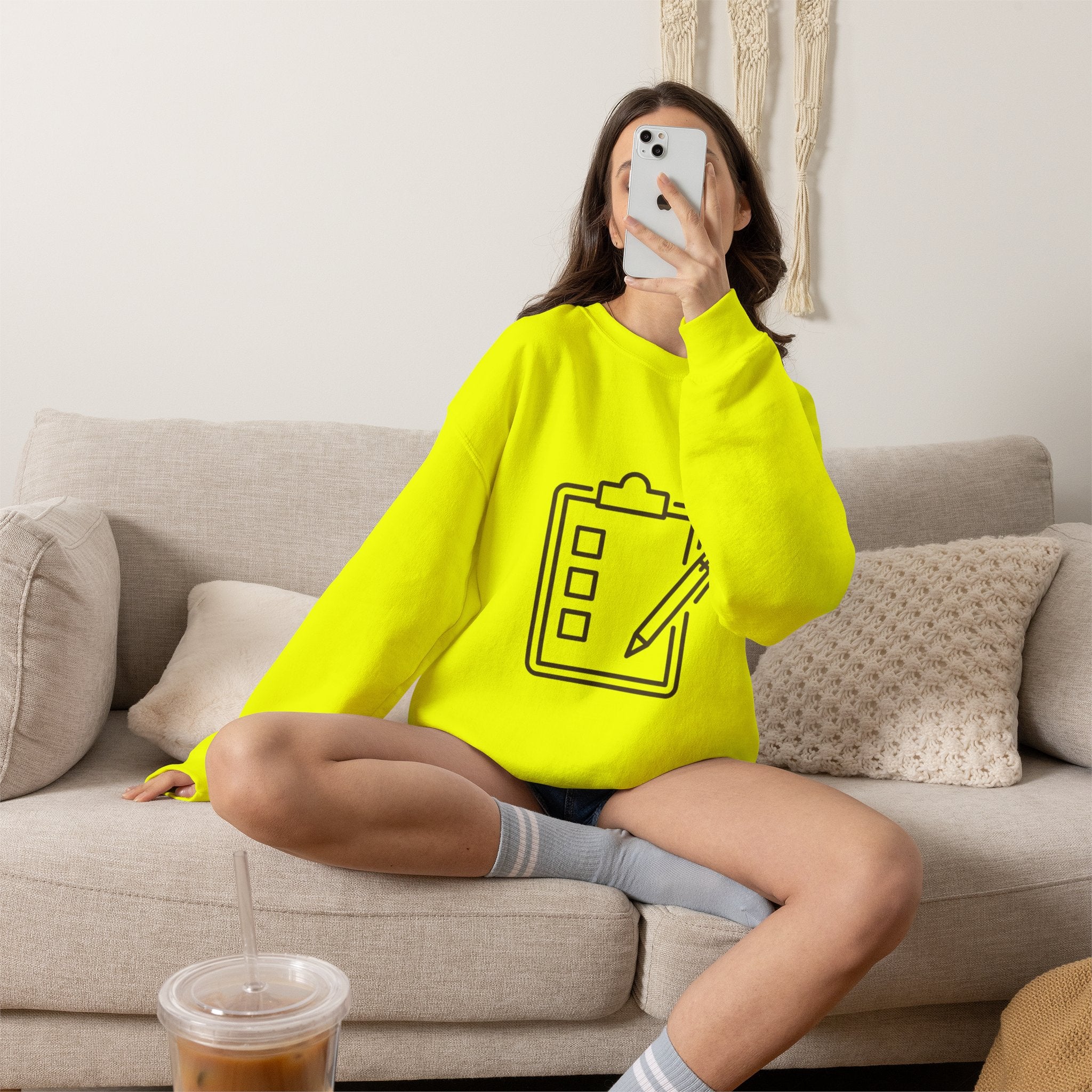 Checklist Crewneck Sweatshirt — Minimal Planner Icon Pullover