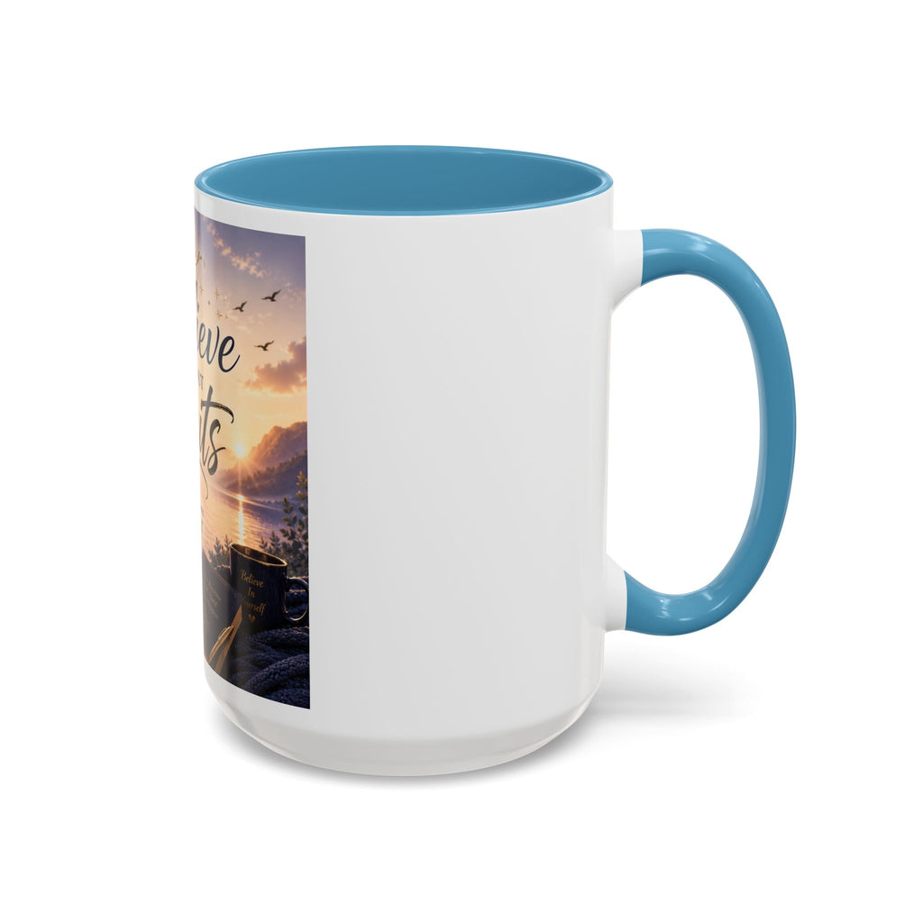 Believe Without Limits Coffee Mug — Inspirational Motivational Ceramic Mug (11/15oz)