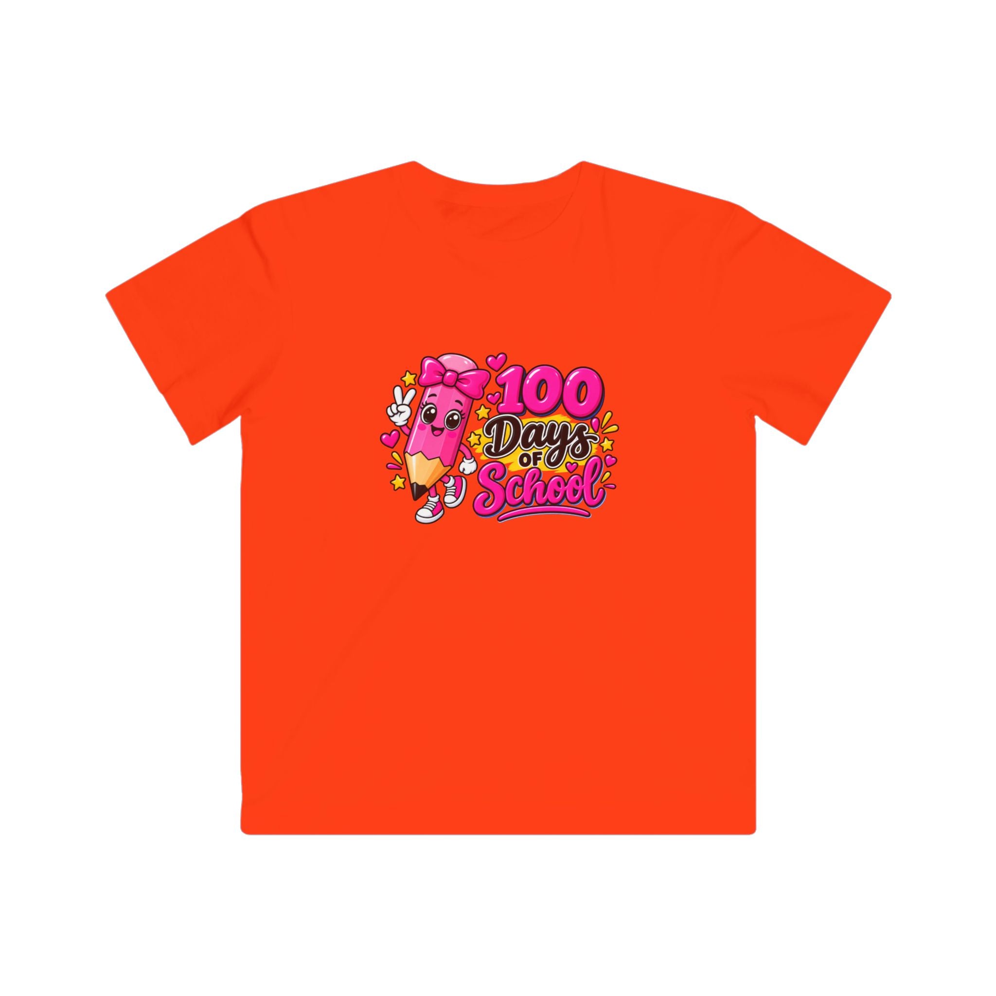 100 Days of School Kids T-Shirt – Cute Pencil Celebration Tee