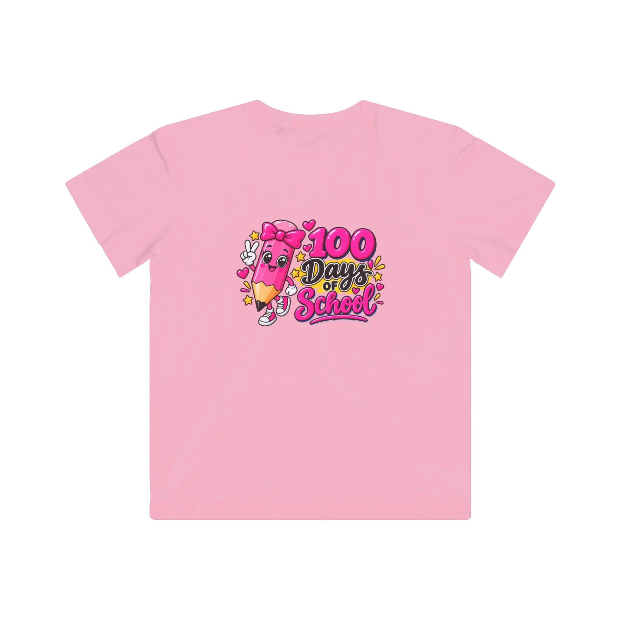 100 Days of School Kids T-Shirt – Cute Pencil Celebration Tee