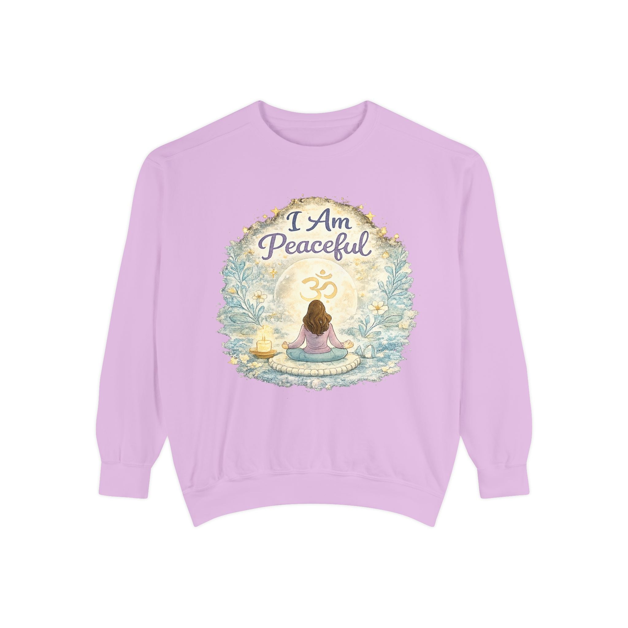 I Am Peaceful Meditation Sweatshirt — Yoga, Mindfulness & Spiritual Comfort