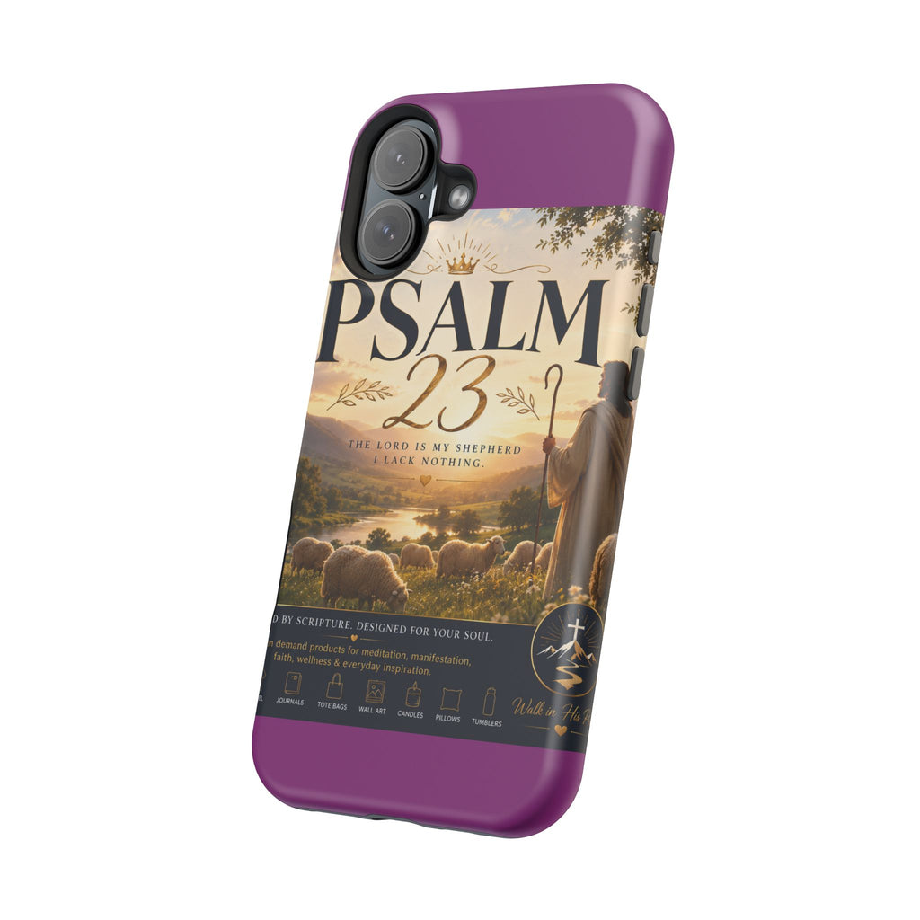 Psalm 23 Phone Case — Magnetic Impact-Resistant Christian iPhone Cover
