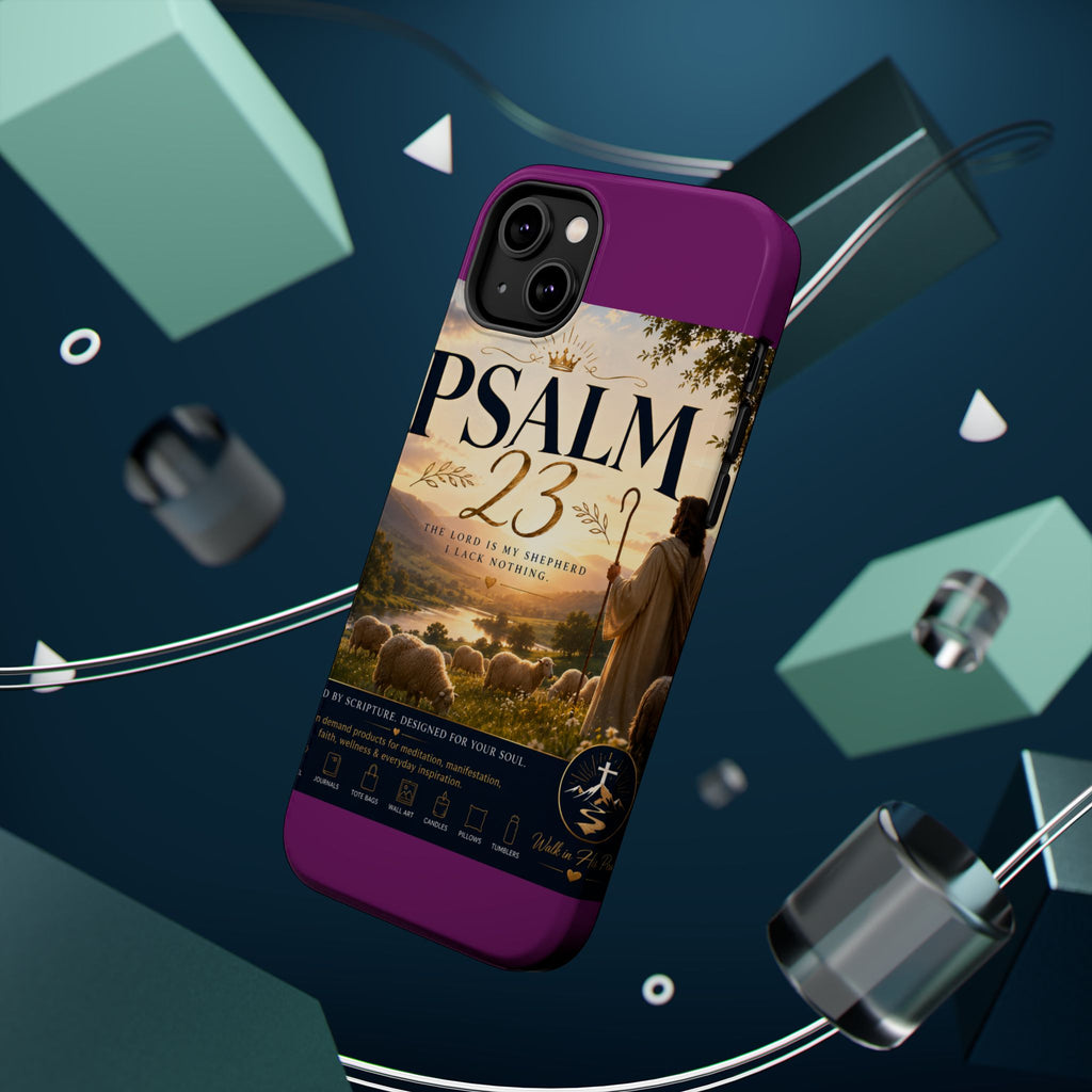 Psalm 23 Phone Case — Magnetic Impact-Resistant Christian iPhone Cover