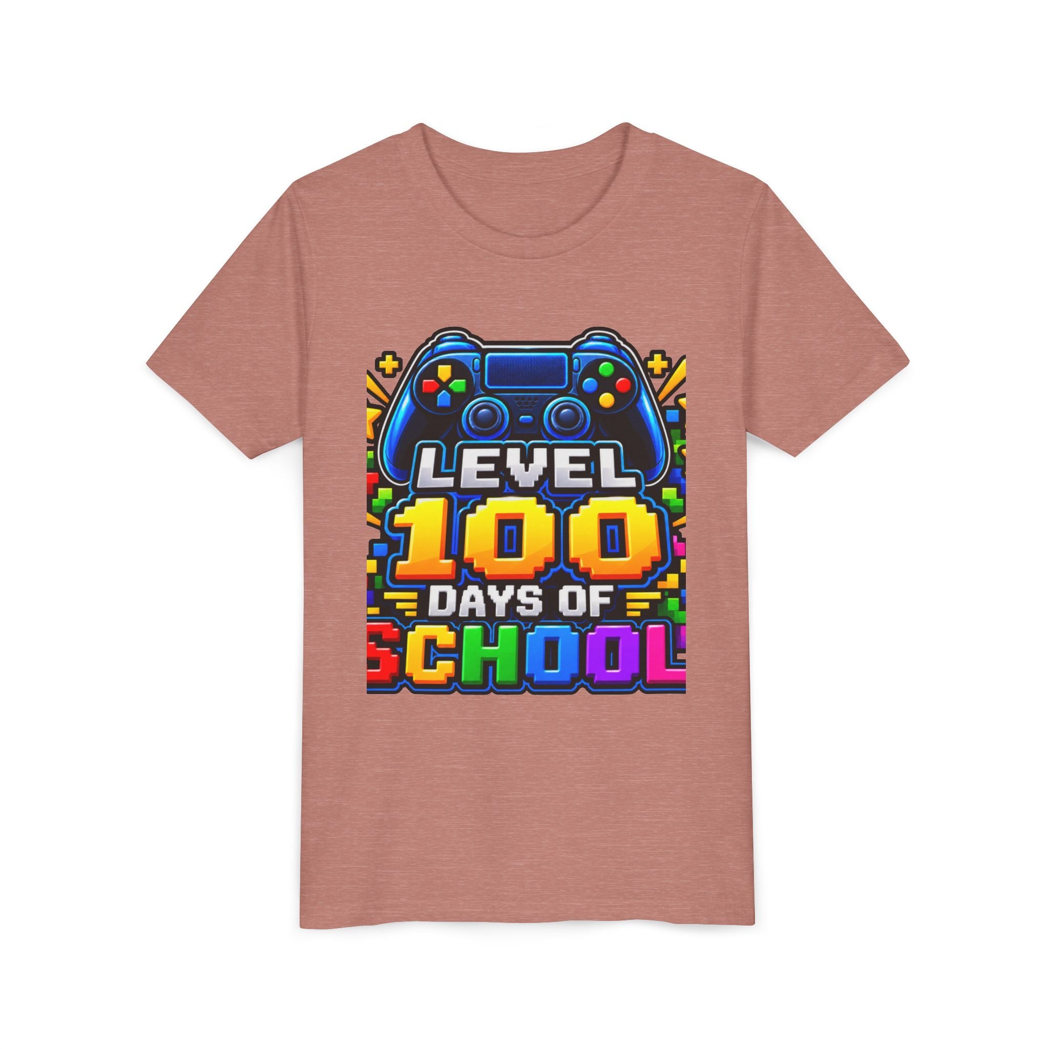 Level 100 Days of School Youth Tee — Gamer 100th Day of School Shirt