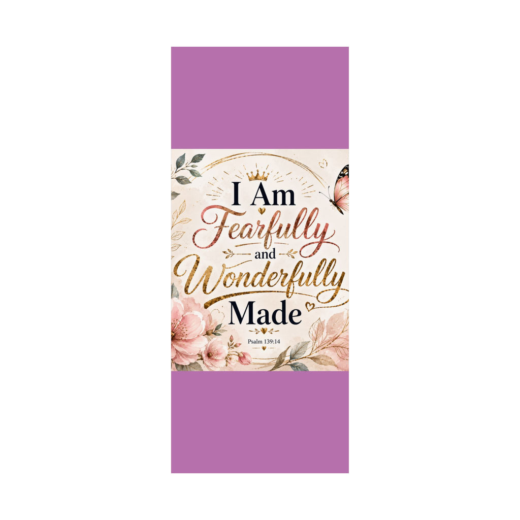 Fearfully & Wonderfully Made Vertical Poster — Inspirational Christian Wall Art (Psalm 139:14)