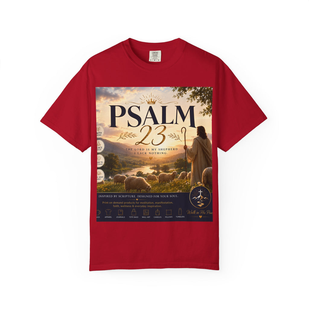 Psalm 23 T-Shirt — Christian Faith Shepherd Graphic Tee