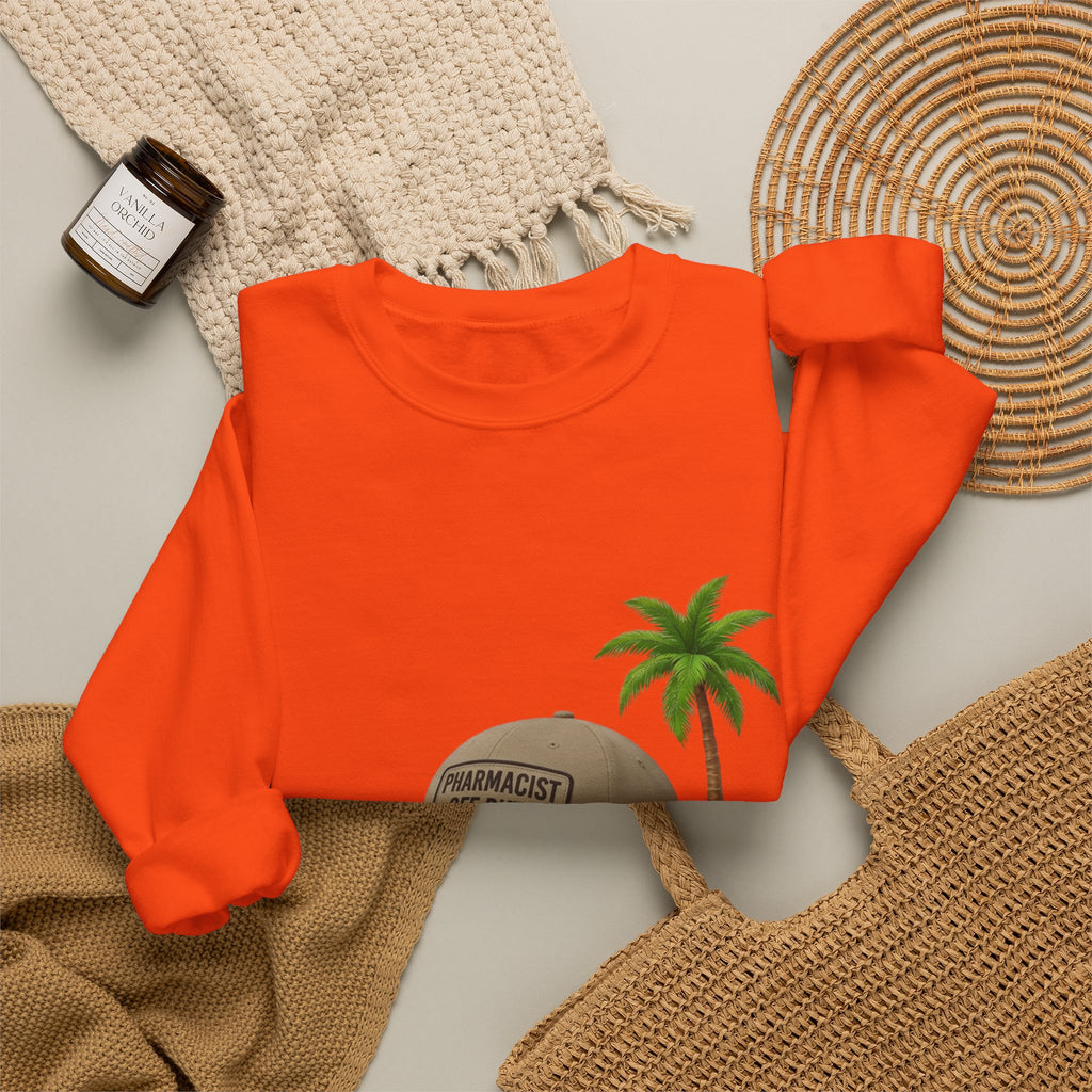 Vacation Vibes Sweatshirt — 'Pharmacist Off Duty' Palm Tree Travel Crewneck