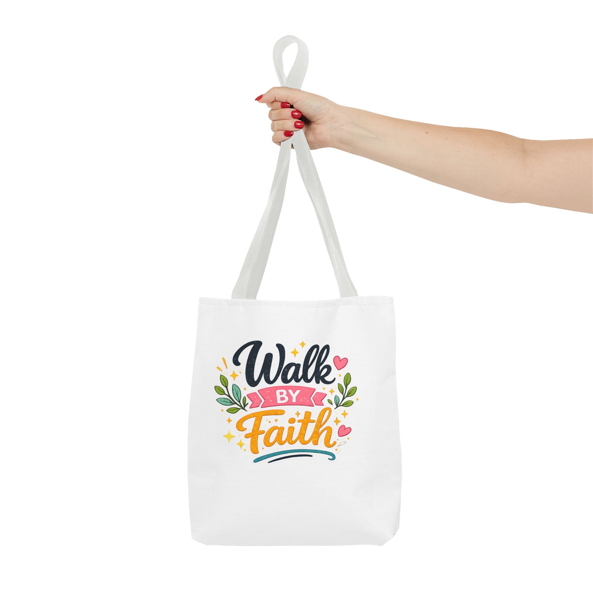 Walk By Faith Tote Bag — Inspirational Christian Canvas Tote, Faith-Based Gift