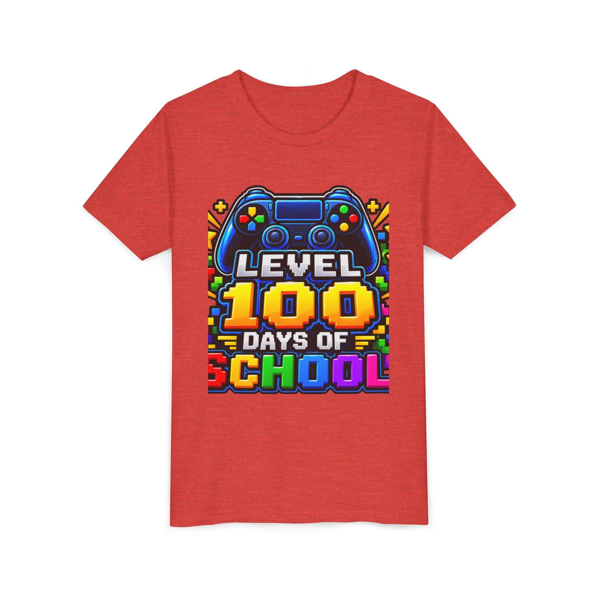 Level 100 Days of School Youth Tee — Gamer 100th Day of School Shirt