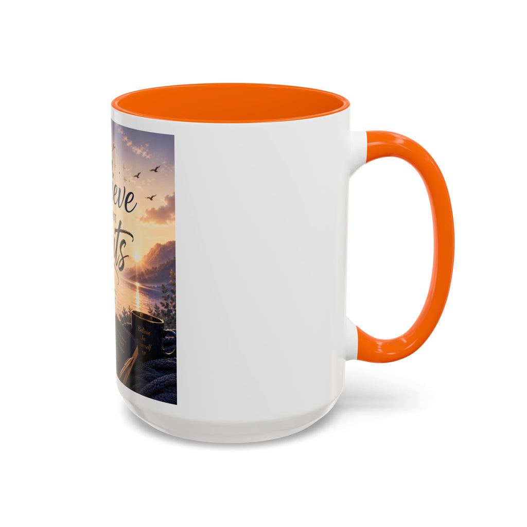 Believe Without Limits Coffee Mug — Inspirational Motivational Ceramic Mug (11/15oz)