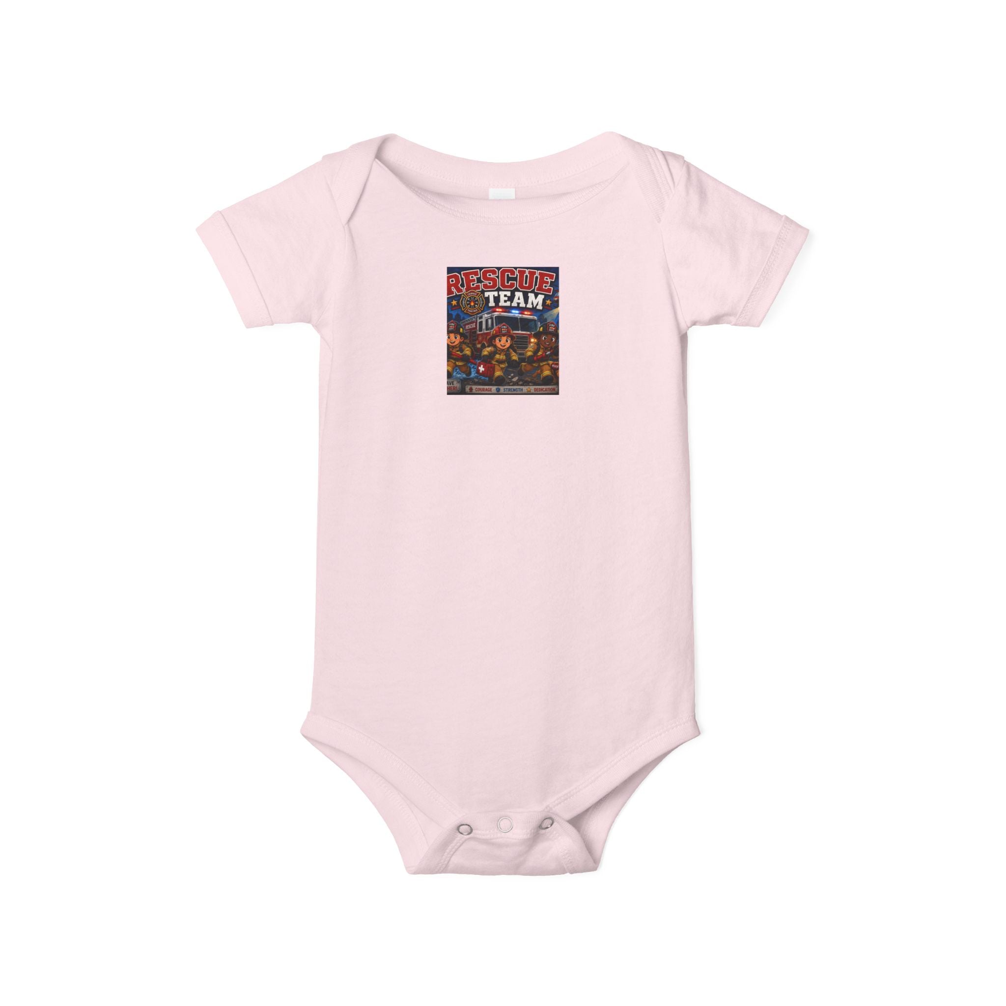 Infant Onesie - 'Team' Colorful Cartoon Character Print Baby Bodysuit