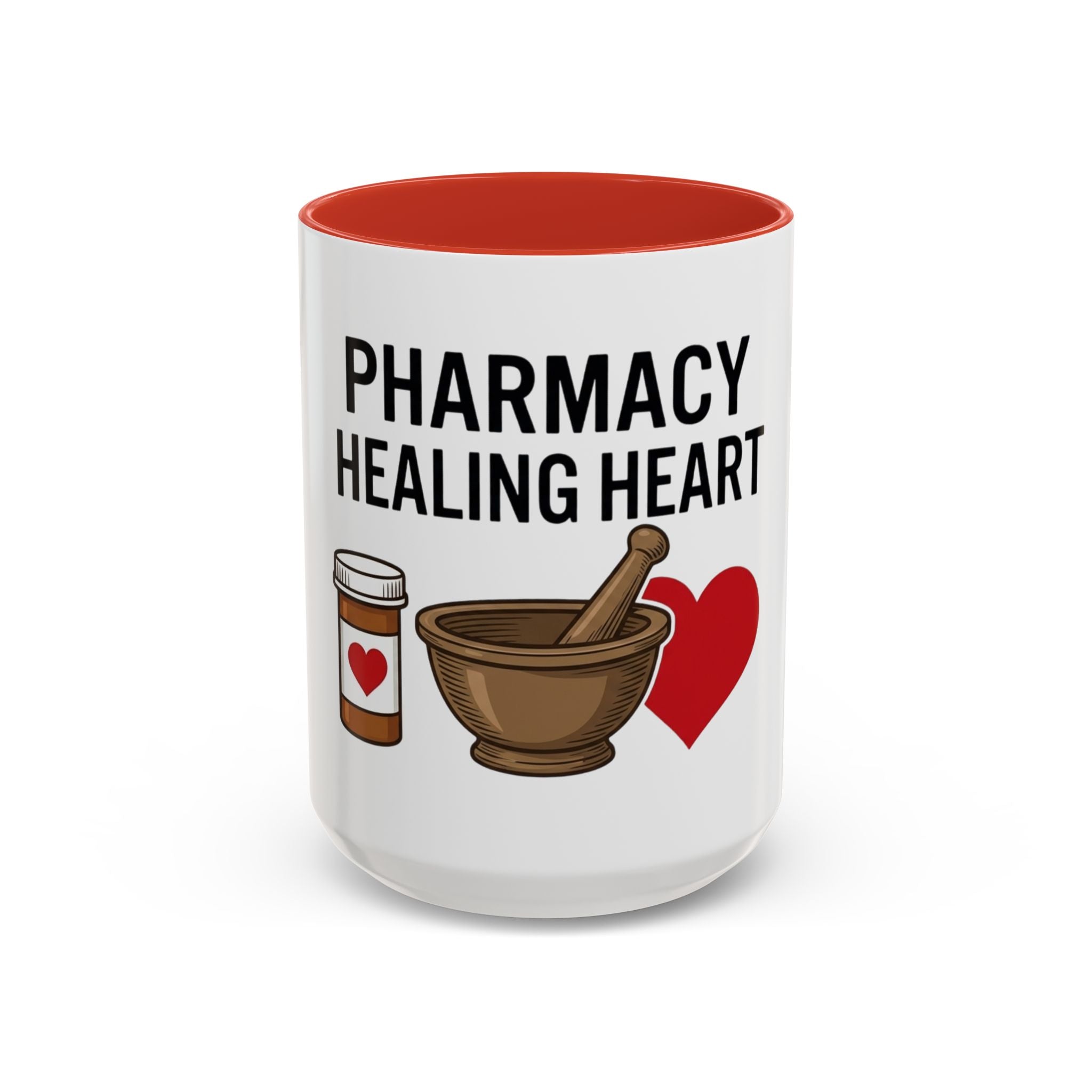 Pharmacy Healing Heart Coffee Mug — Pharmacist Appreciation Accent Mug