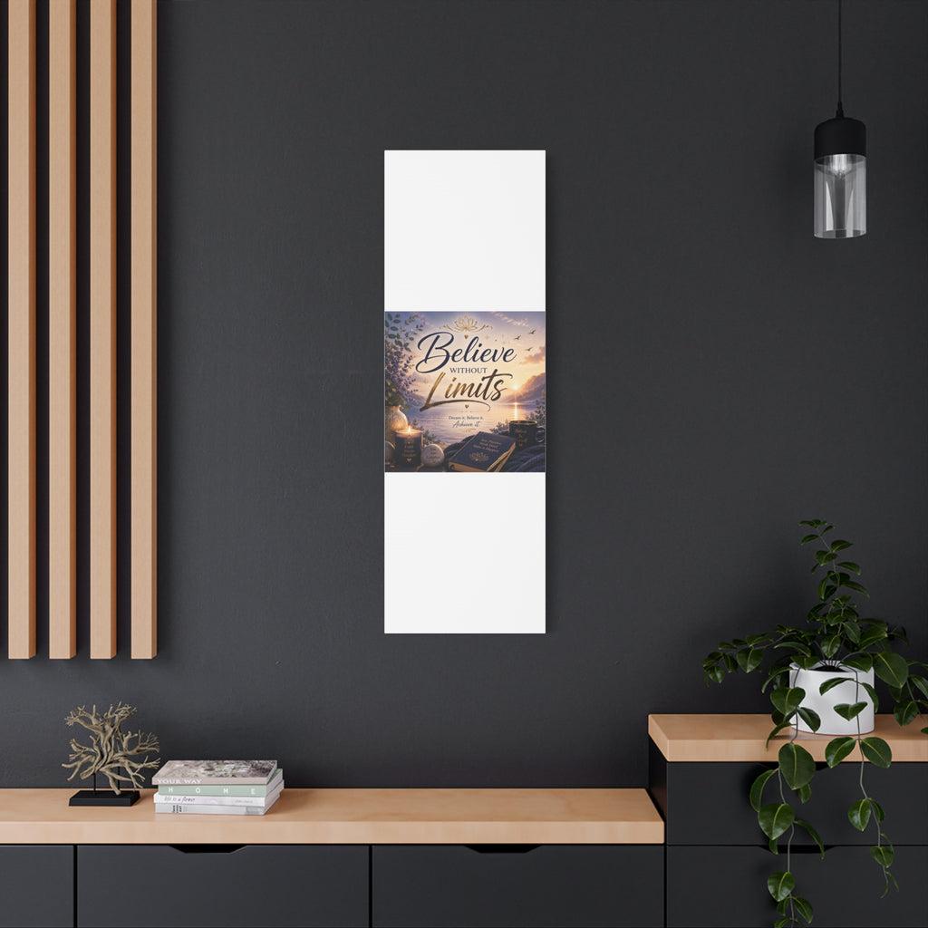 Believe Without Limits Canvas Wall Art – Inspirational Stretched Matte Print
