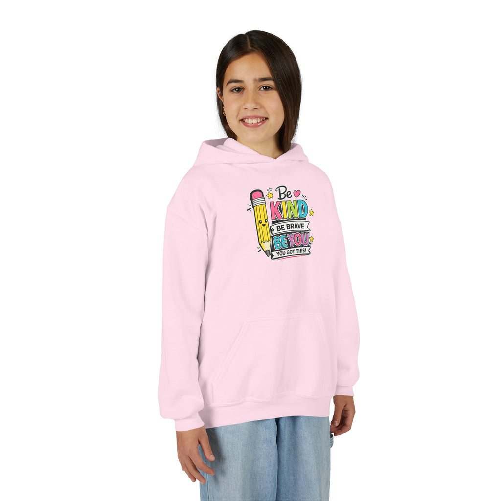 Be Kind Youth Hoodie – Encouraging Back-to-School Kids Sweatshirt