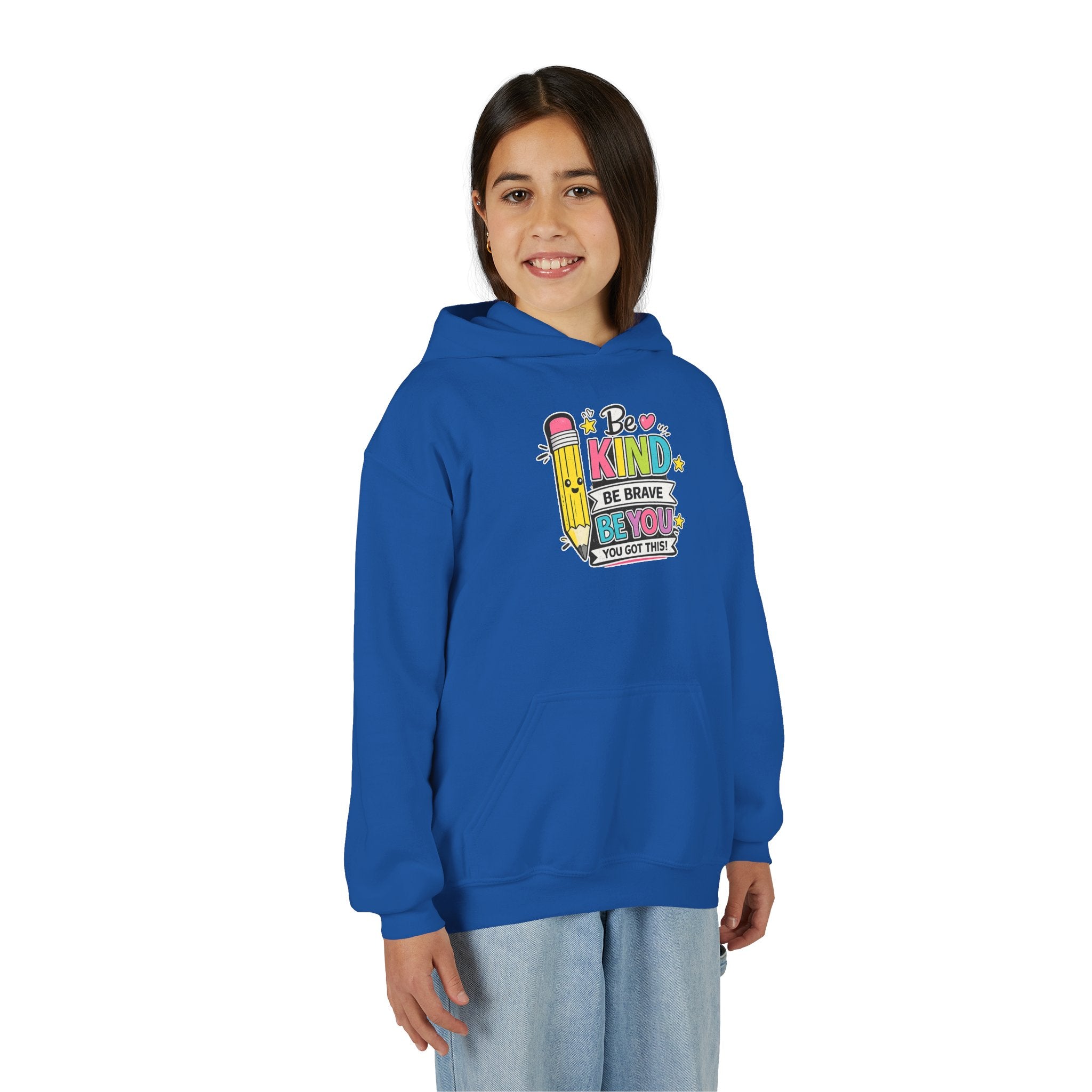 Be Kind Youth Hoodie – Encouraging Back-to-School Kids Sweatshirt