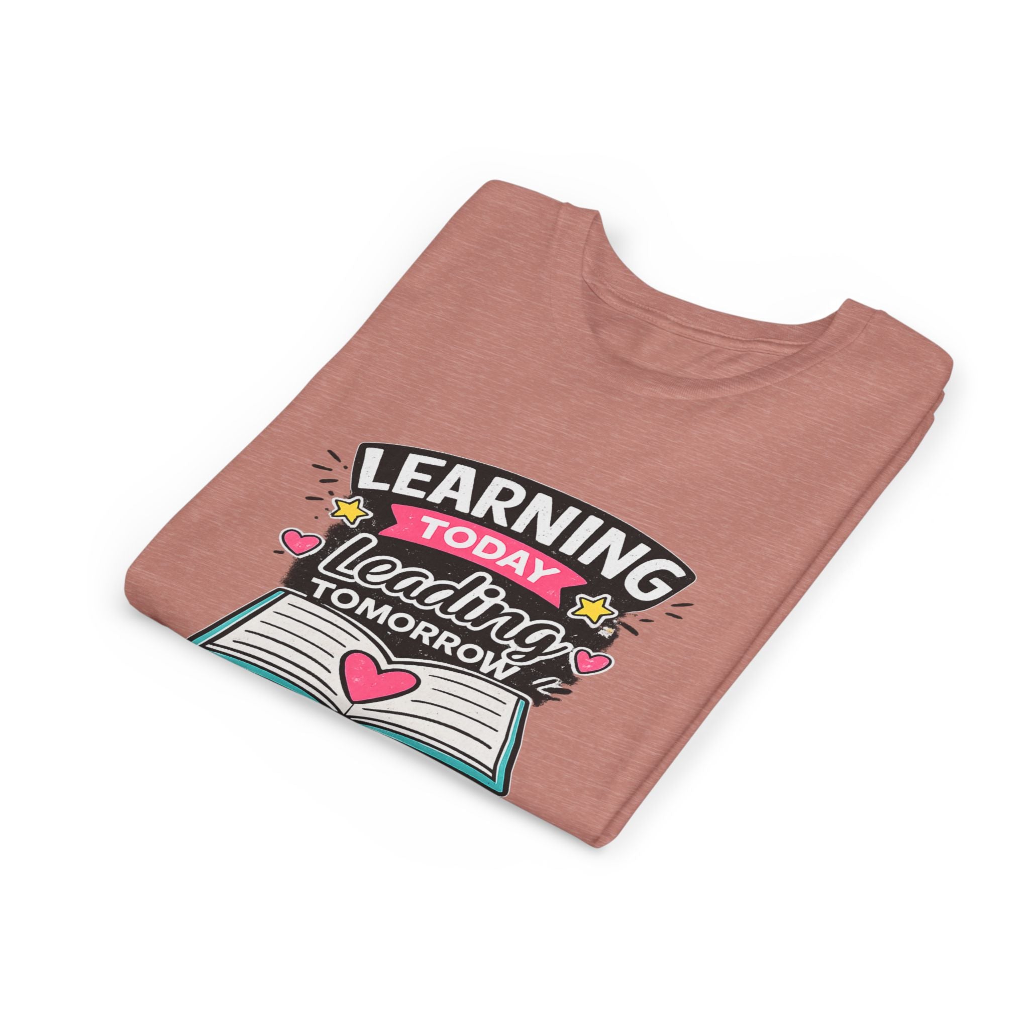Youth Tee — "Learning Today, Leading Tomorrow" School Kids Graphic T-Shirt
