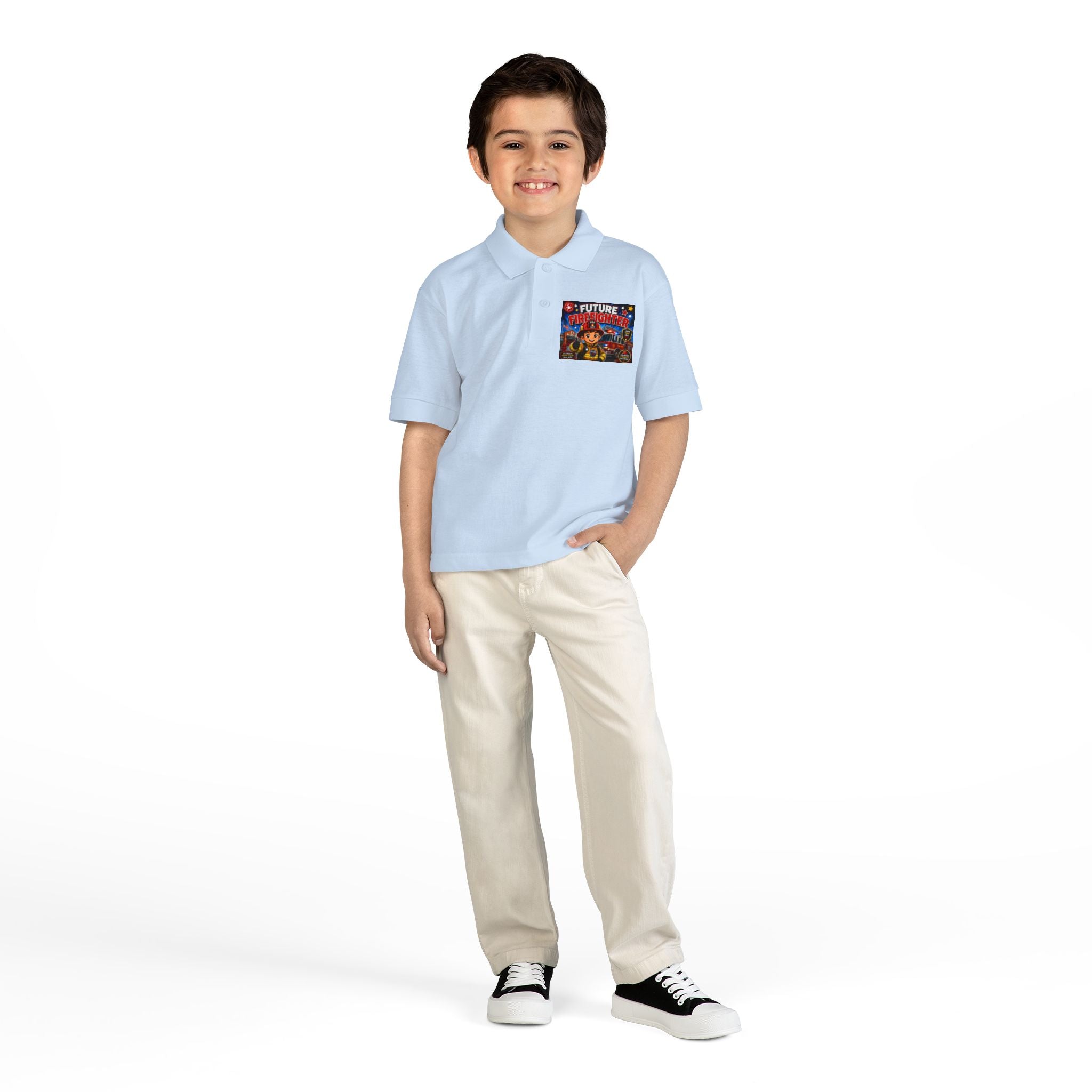Youth Polo — "Future Firefighter" Kids Short-Sleeve Polo