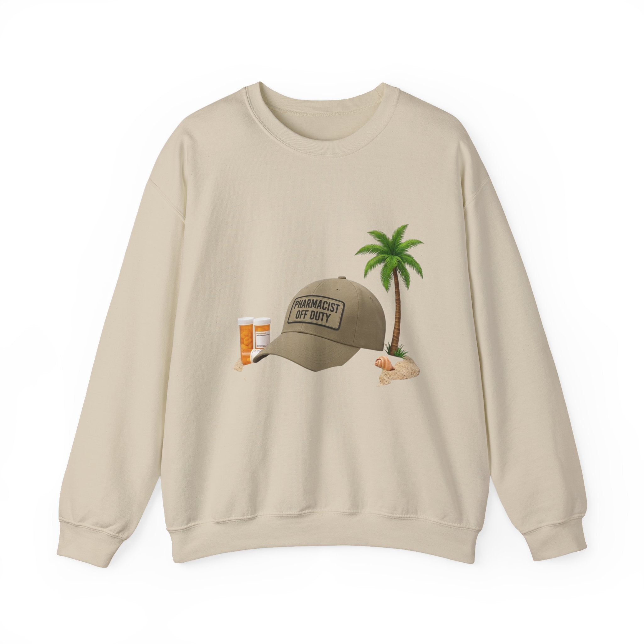 Vacation Vibes Sweatshirt — 'Pharmacist Off Duty' Palm Tree Travel Crewneck