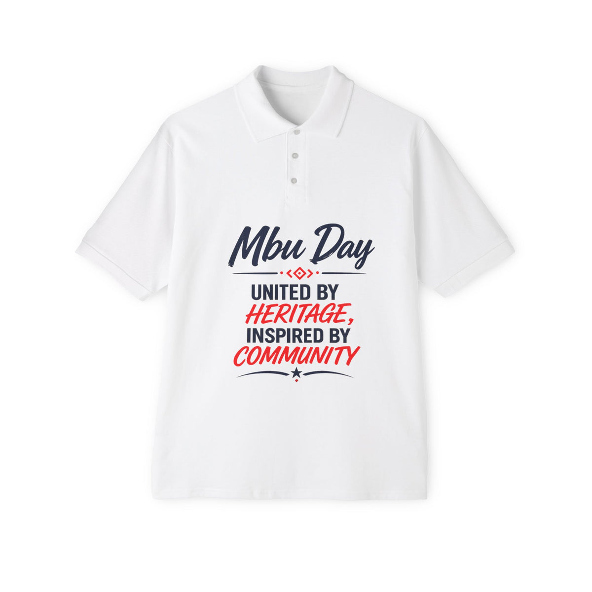 Mbu Day Polo Shirt — "United by Heritage, Inspired by Community" Texas Celebration Polo