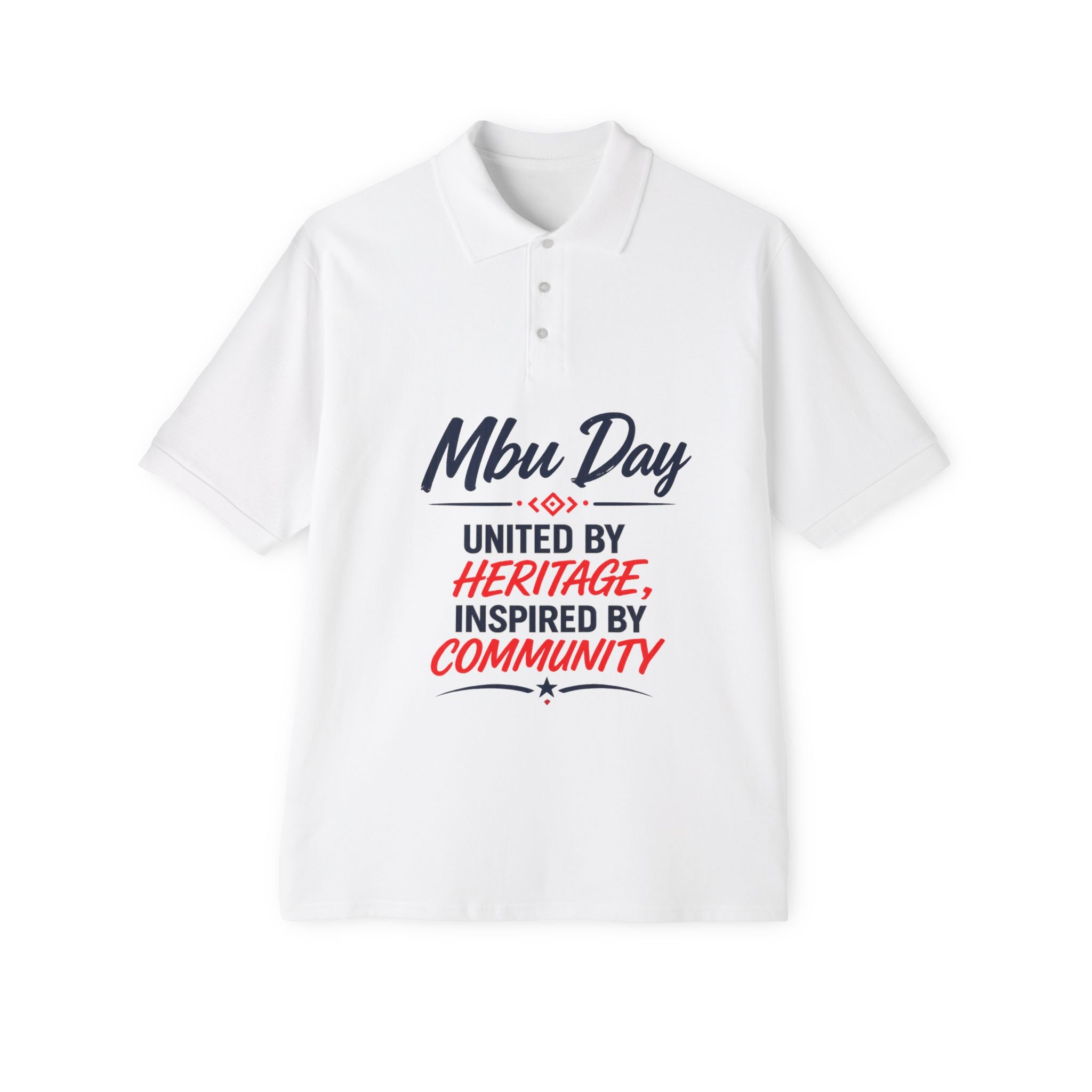 Mbu Day Texas Polo — 'Mbu Day: United by Heritage, Inspired by Community' Men's Polo