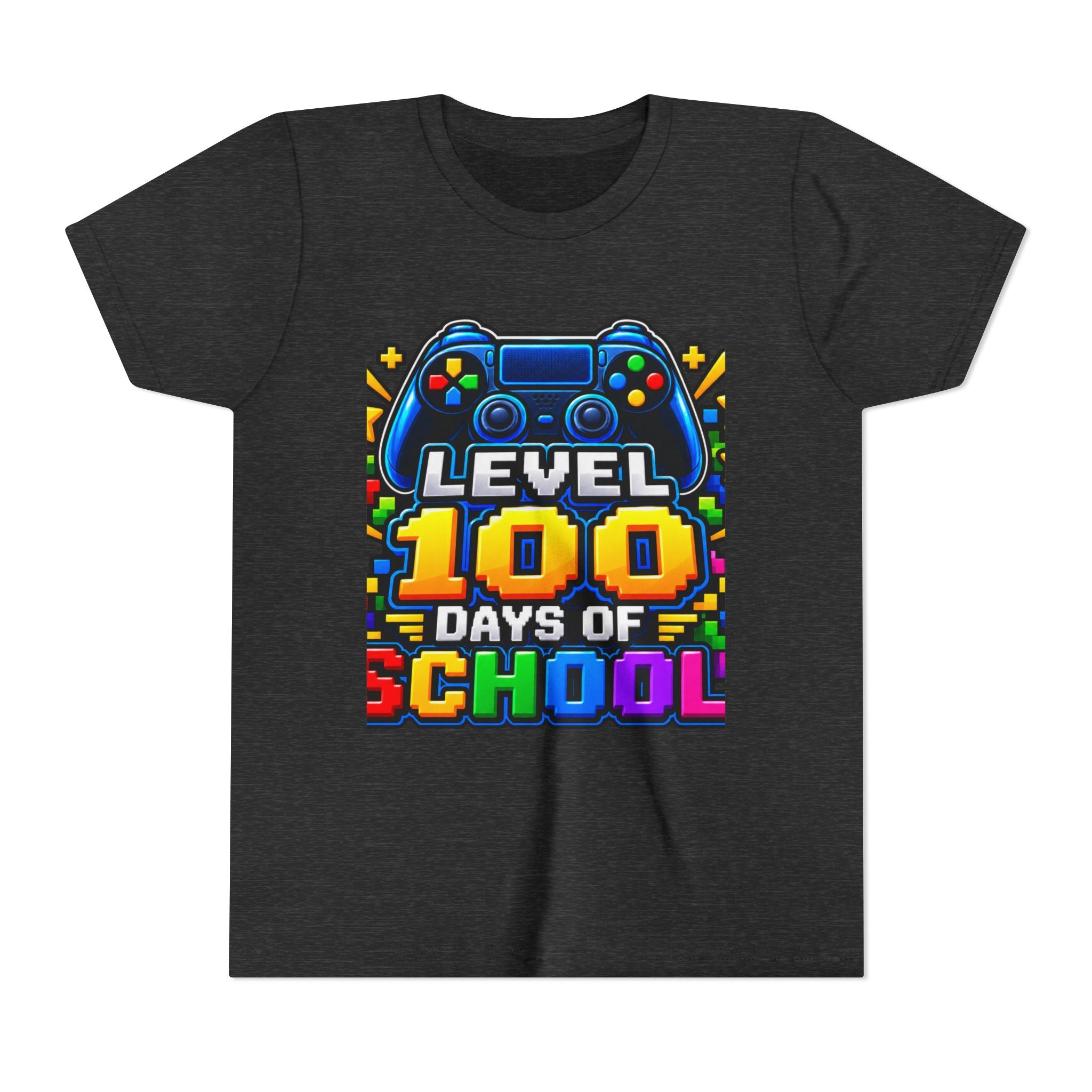 Level 100 Days of School Youth Tee — Gamer 100th Day of School Shirt