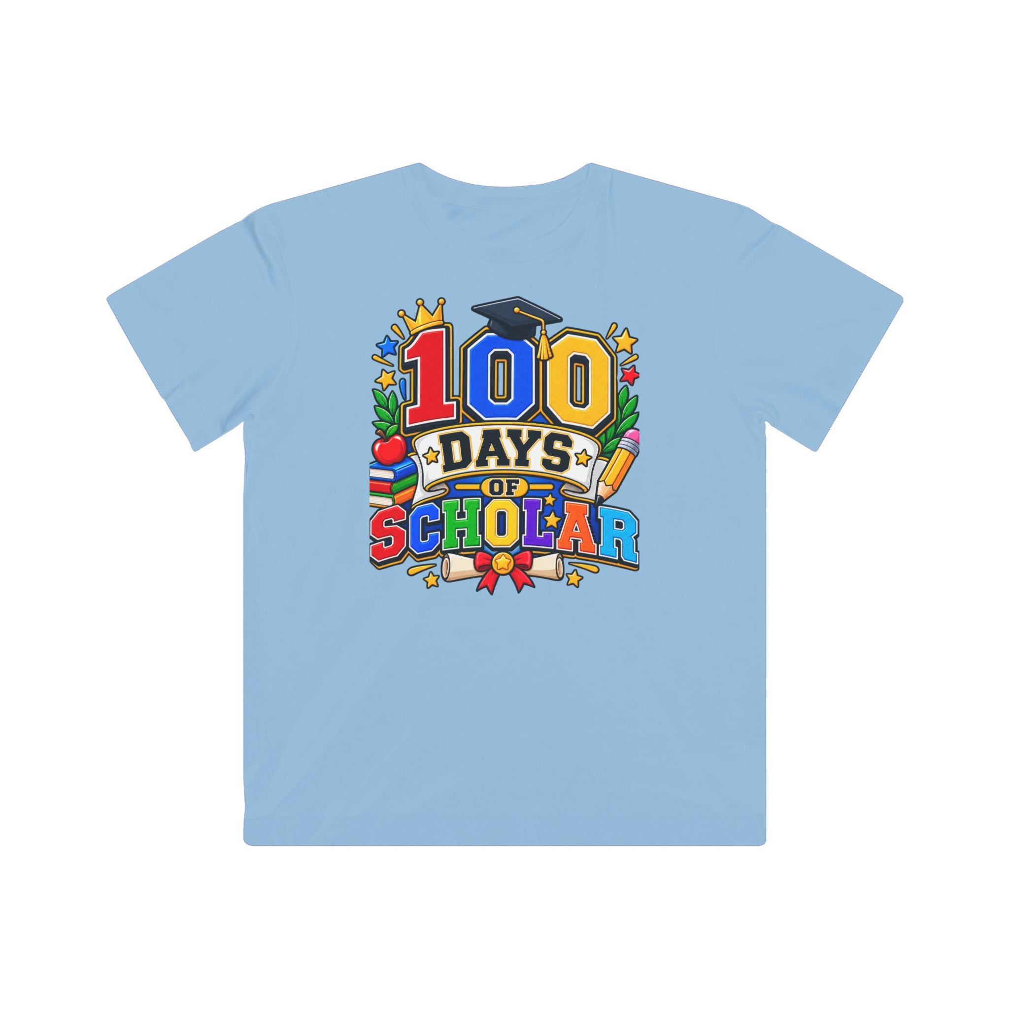 100 Days of School Kids Tee — Colorful Scholastic Celebration Shirt
