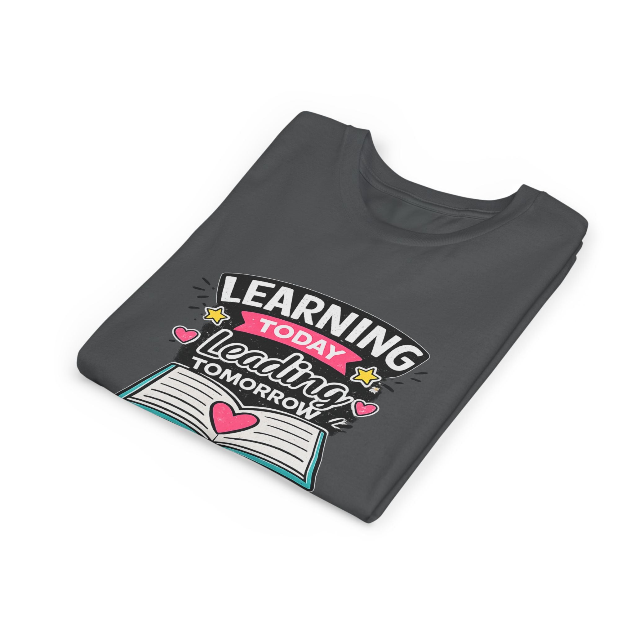 Youth Tee — "Learning Today, Leading Tomorrow" School Kids Graphic T-Shirt