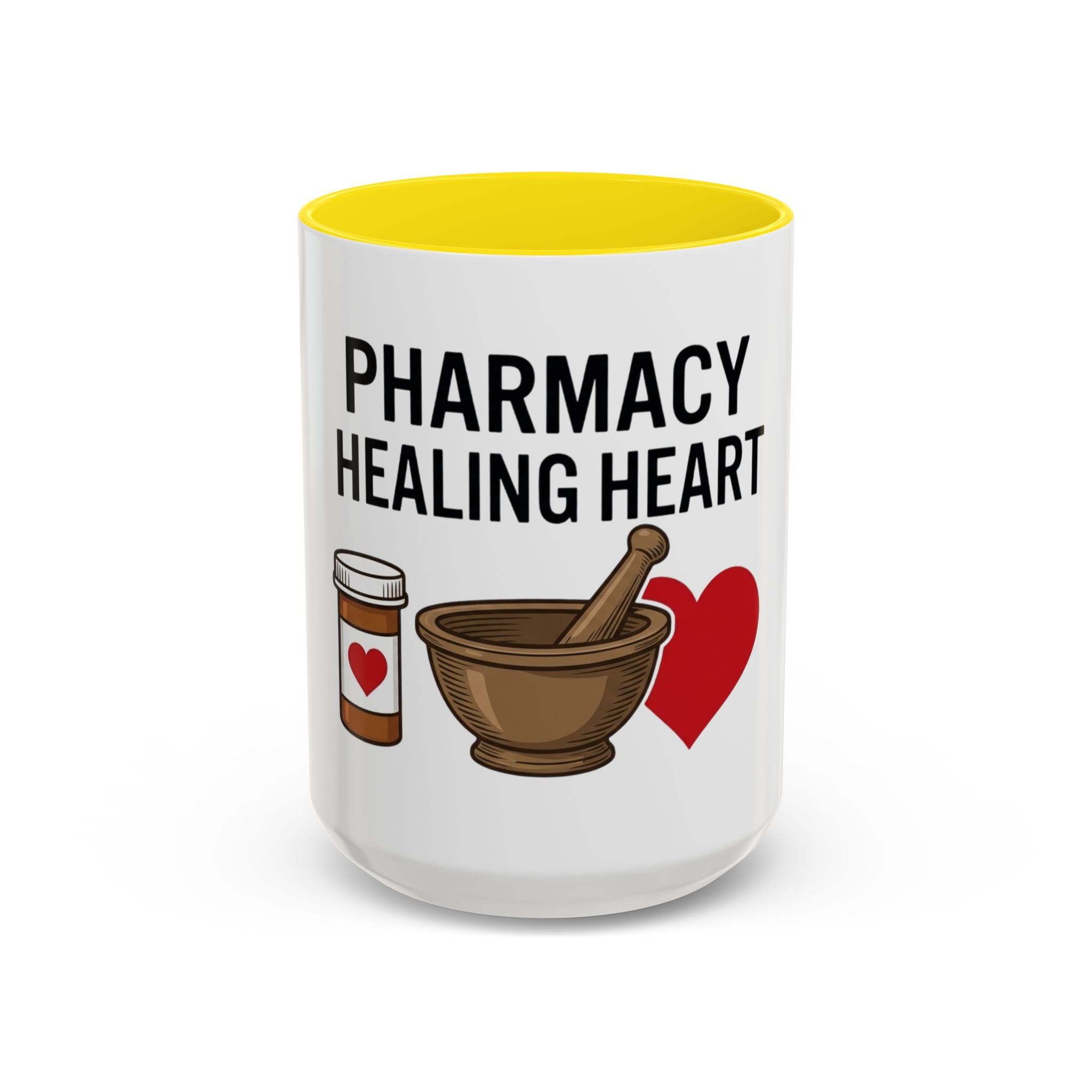 Pharmacy Healing Heart Coffee Mug — Pharmacist Appreciation Accent Mug