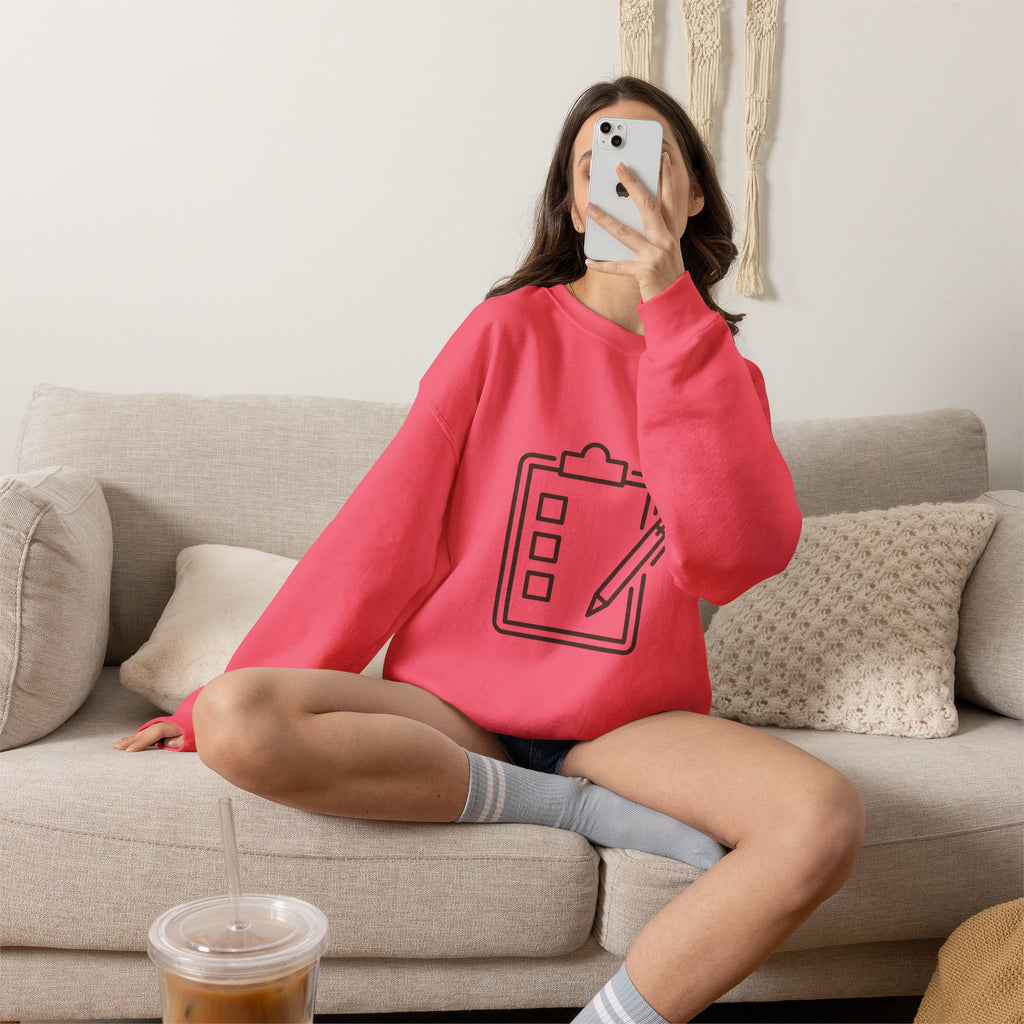 Checklist Crewneck Sweatshirt — Minimal Planner Icon Pullover