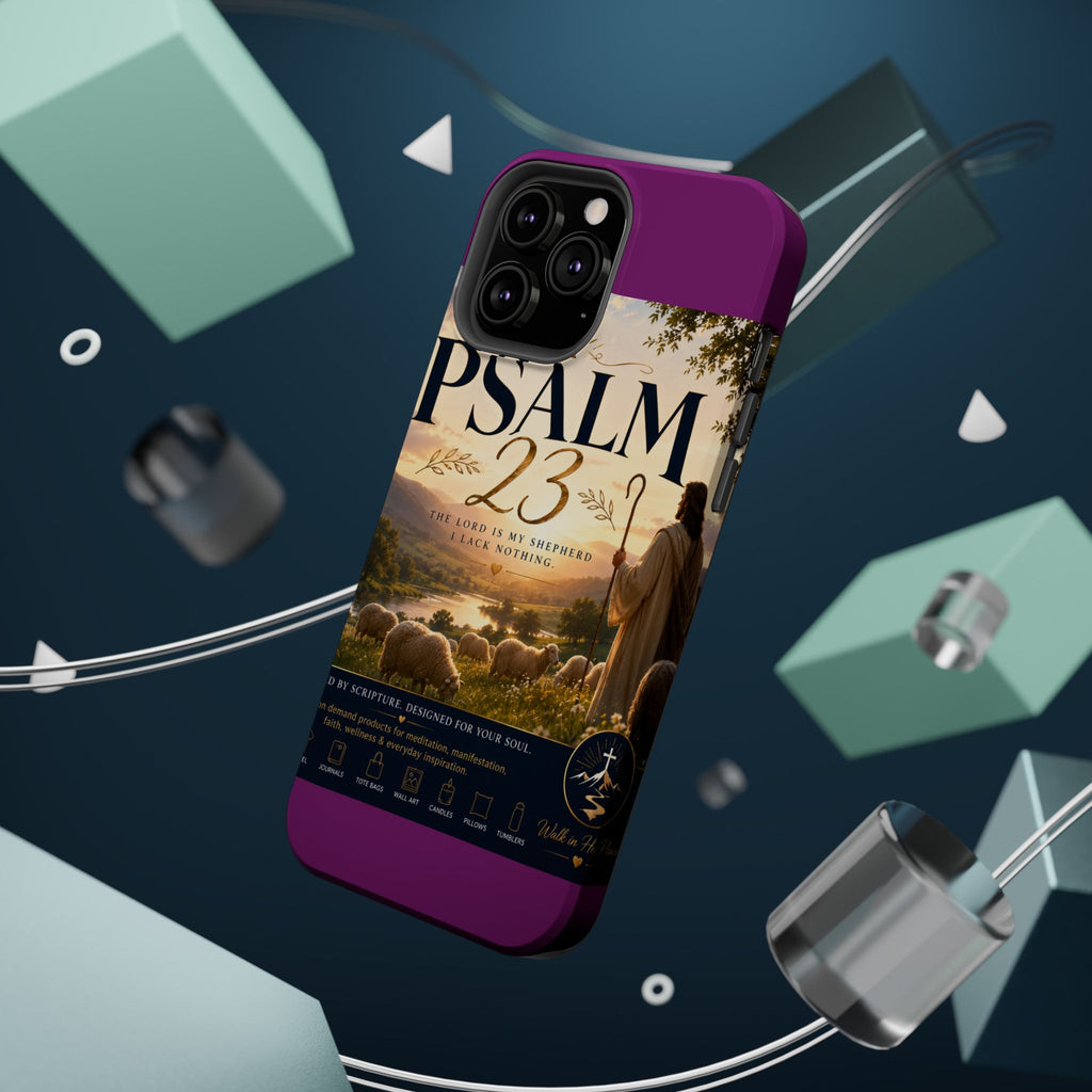 Psalm 23 Phone Case — Magnetic Impact-Resistant Christian iPhone Cover