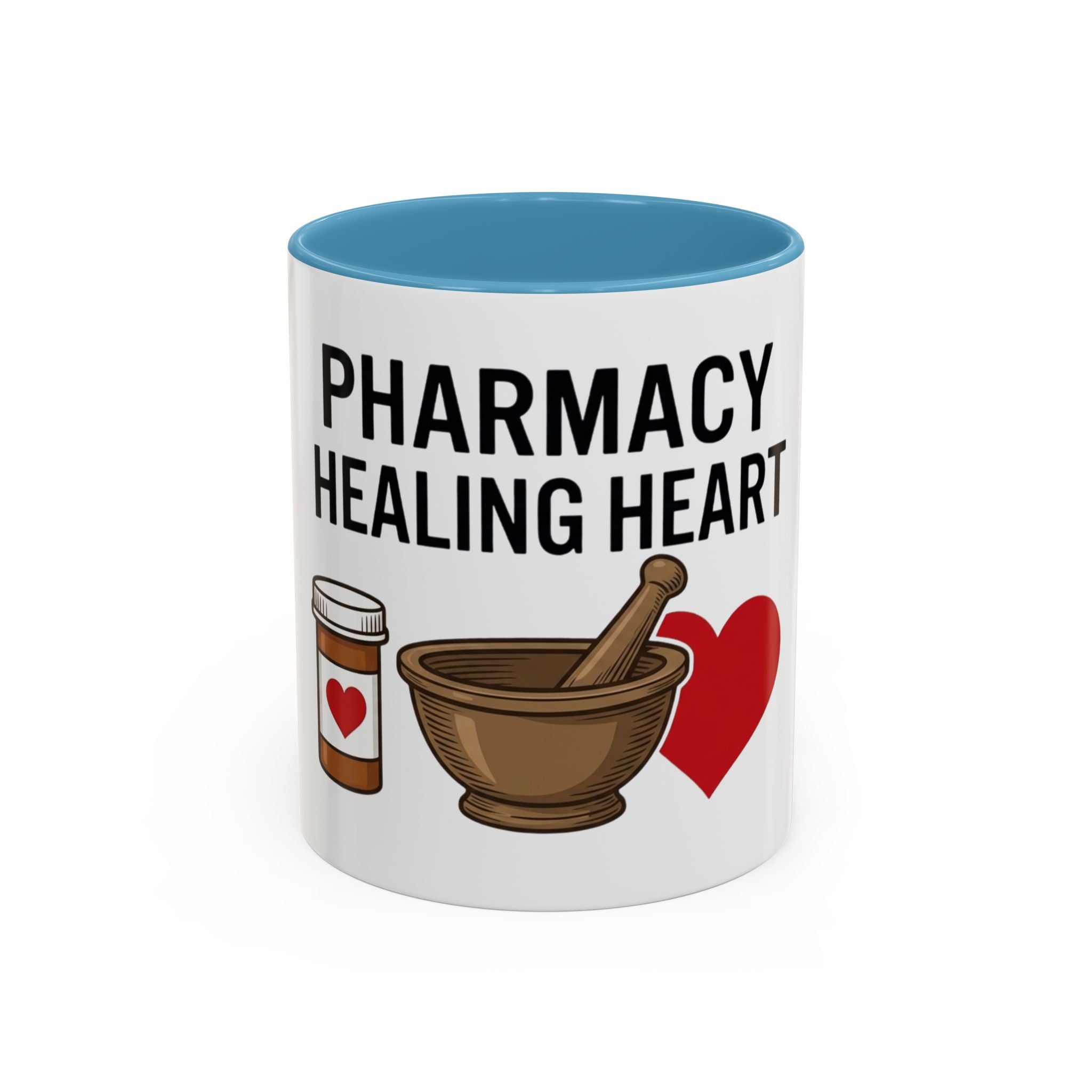 Pharmacy Healing Heart Coffee Mug — Pharmacist Appreciation Accent Mug