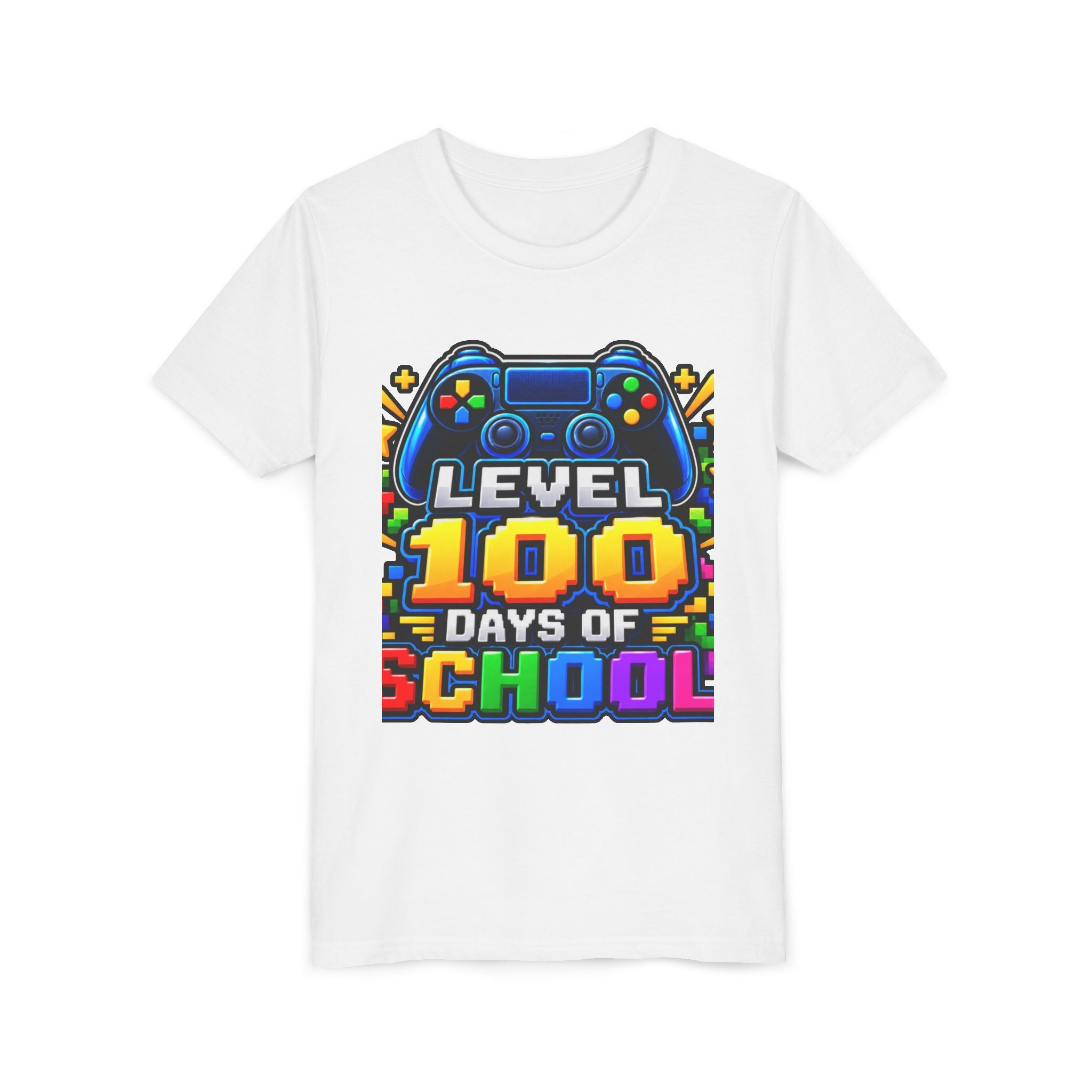 Level 100 Days of School Youth Tee — Gamer 100th Day of School Shirt