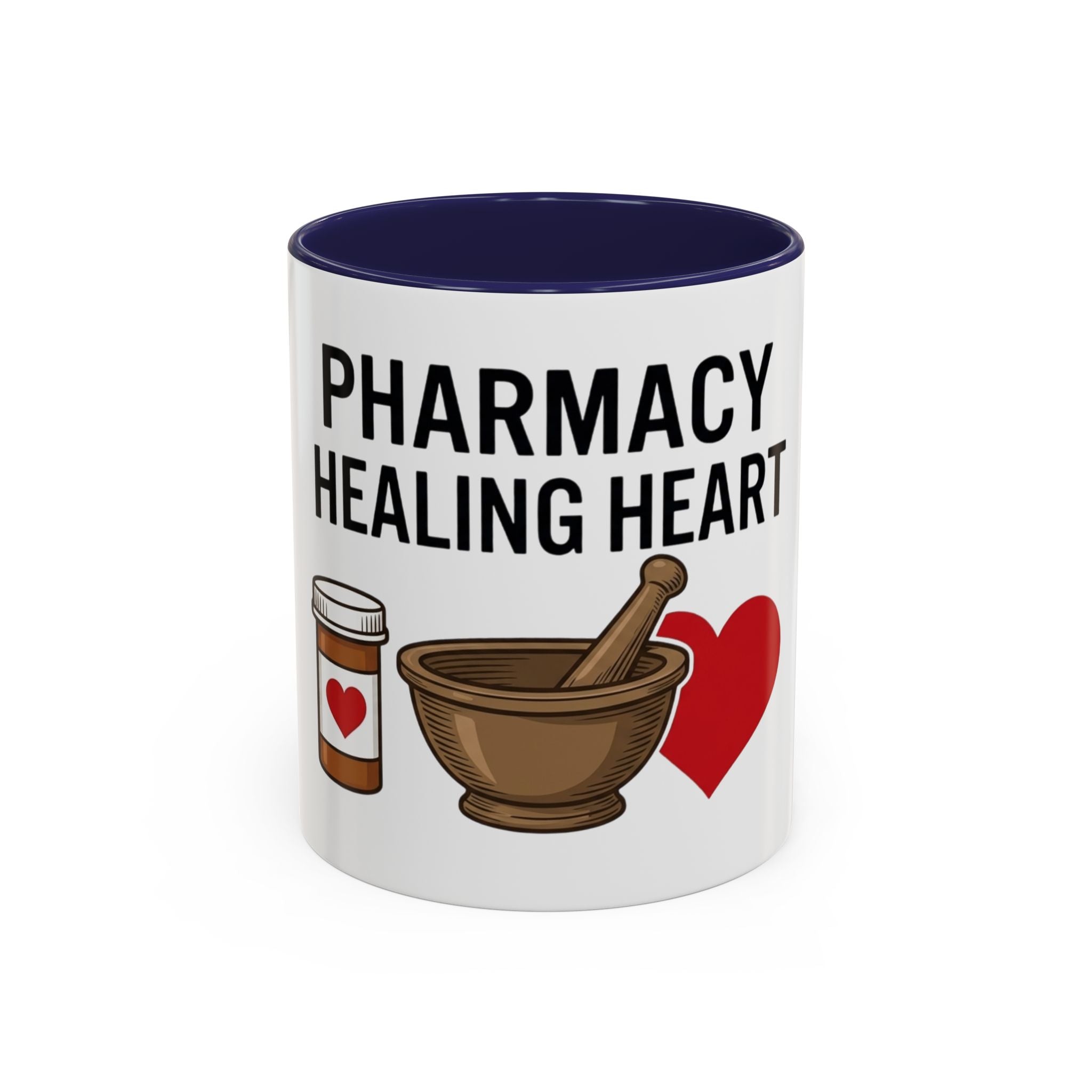 Pharmacy Healing Heart Coffee Mug — Pharmacist Appreciation Accent Mug