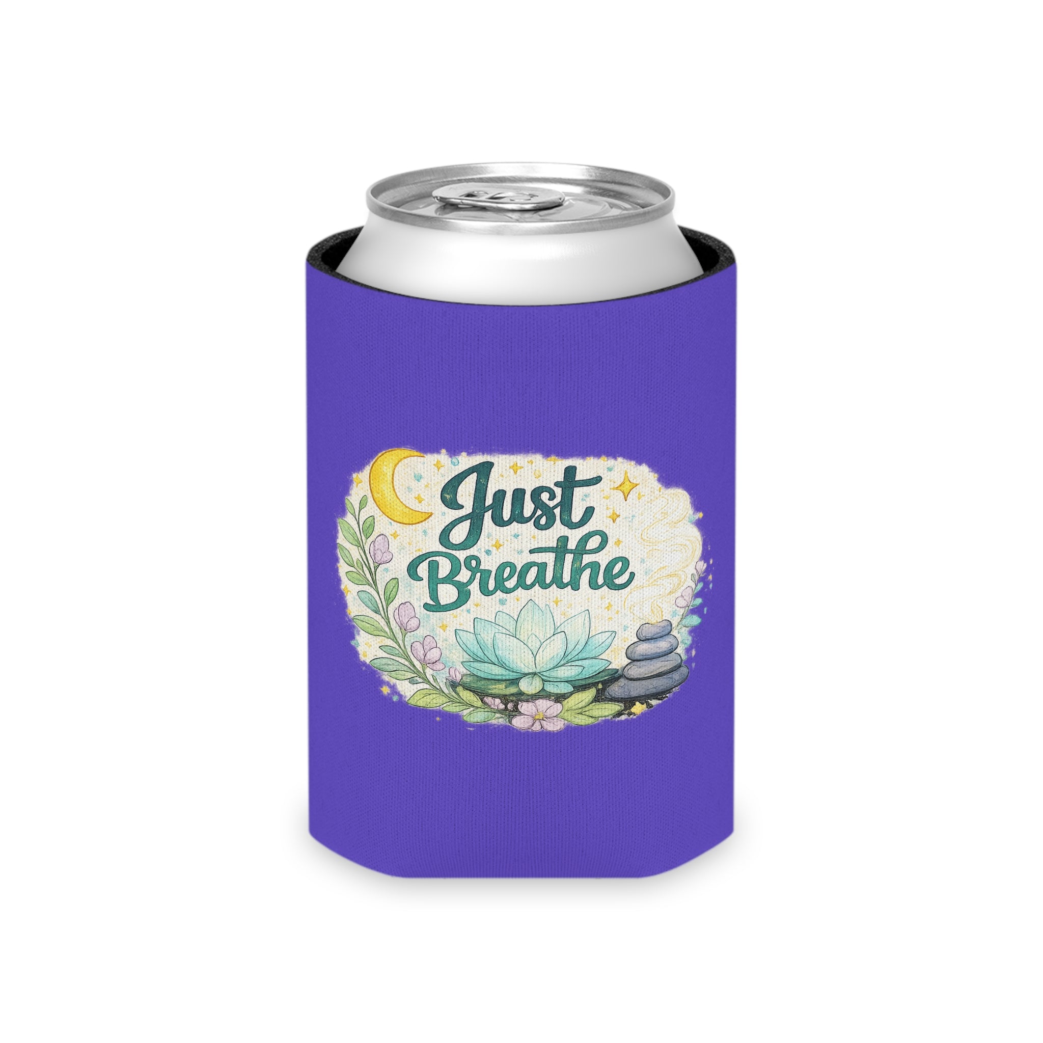 Just Breathe Can Cooler — Calming Floral Beverage Insulator