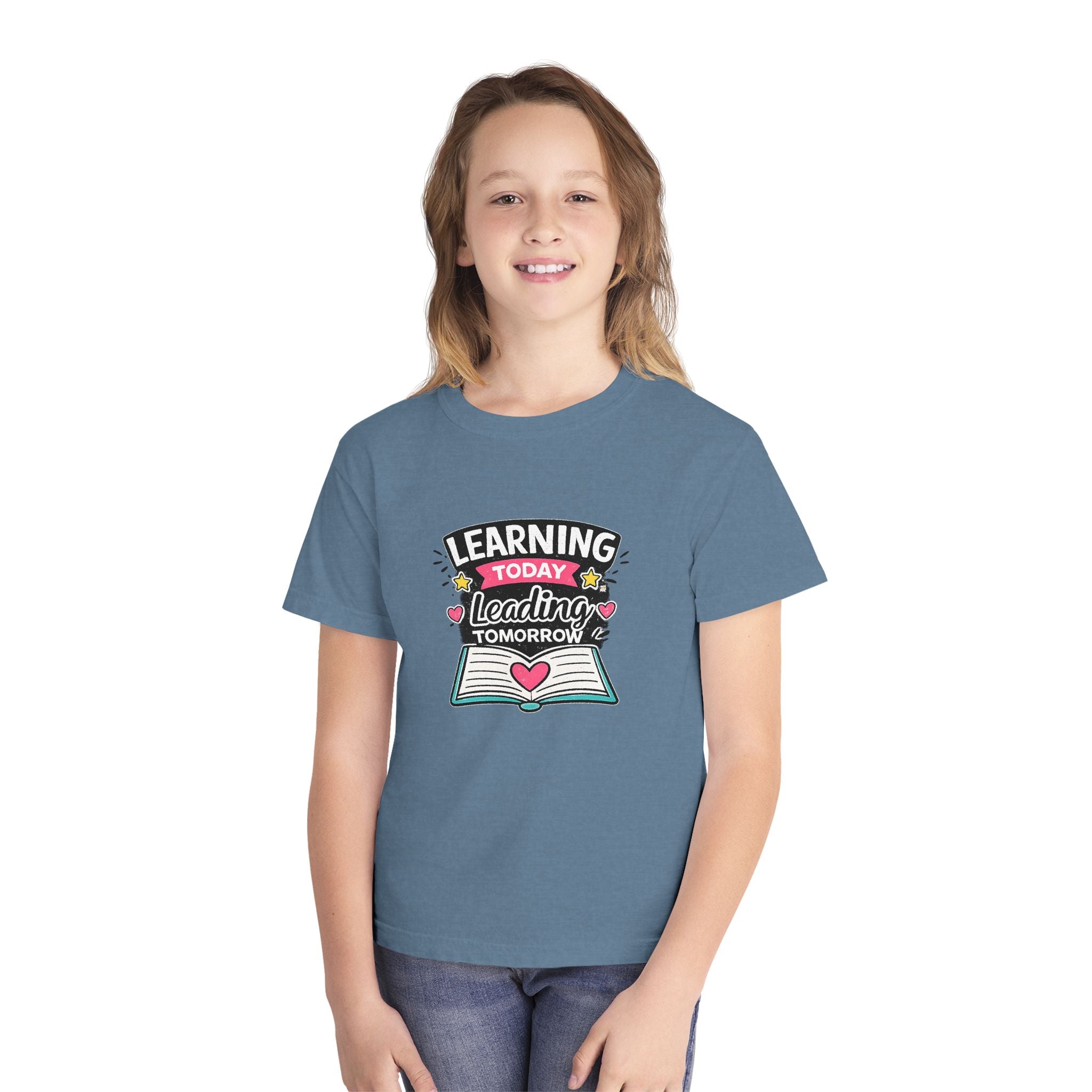 Youth T-Shirt — "Learning Today, Leading Tomorrow" School Shirt
