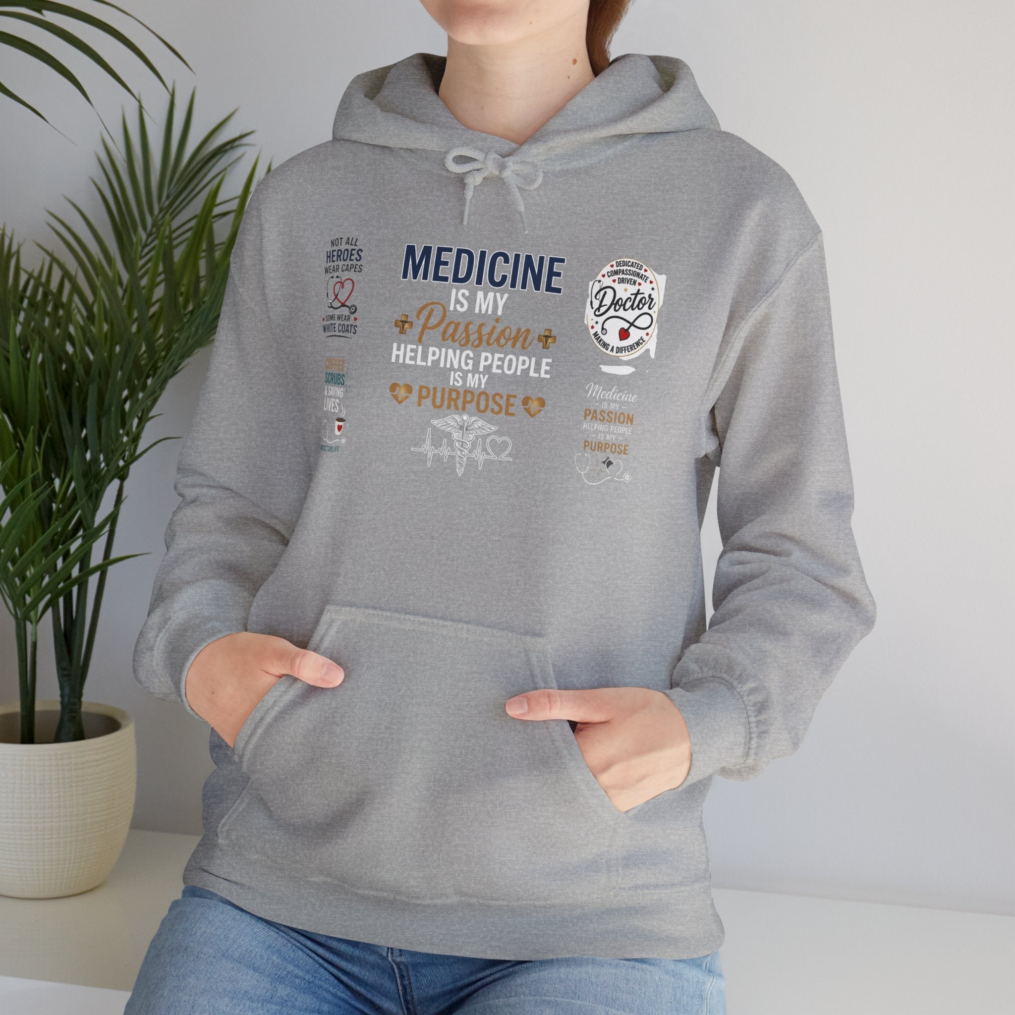 Medicine Passion Purpose Hoodie – Medical Student & Nurse Gift Pullover