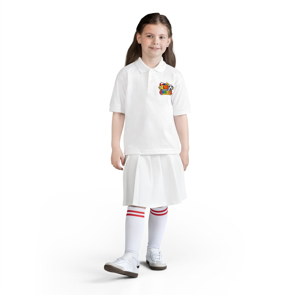 Youth Polo — "100 Days of School" Sport-Themed Kids Polo