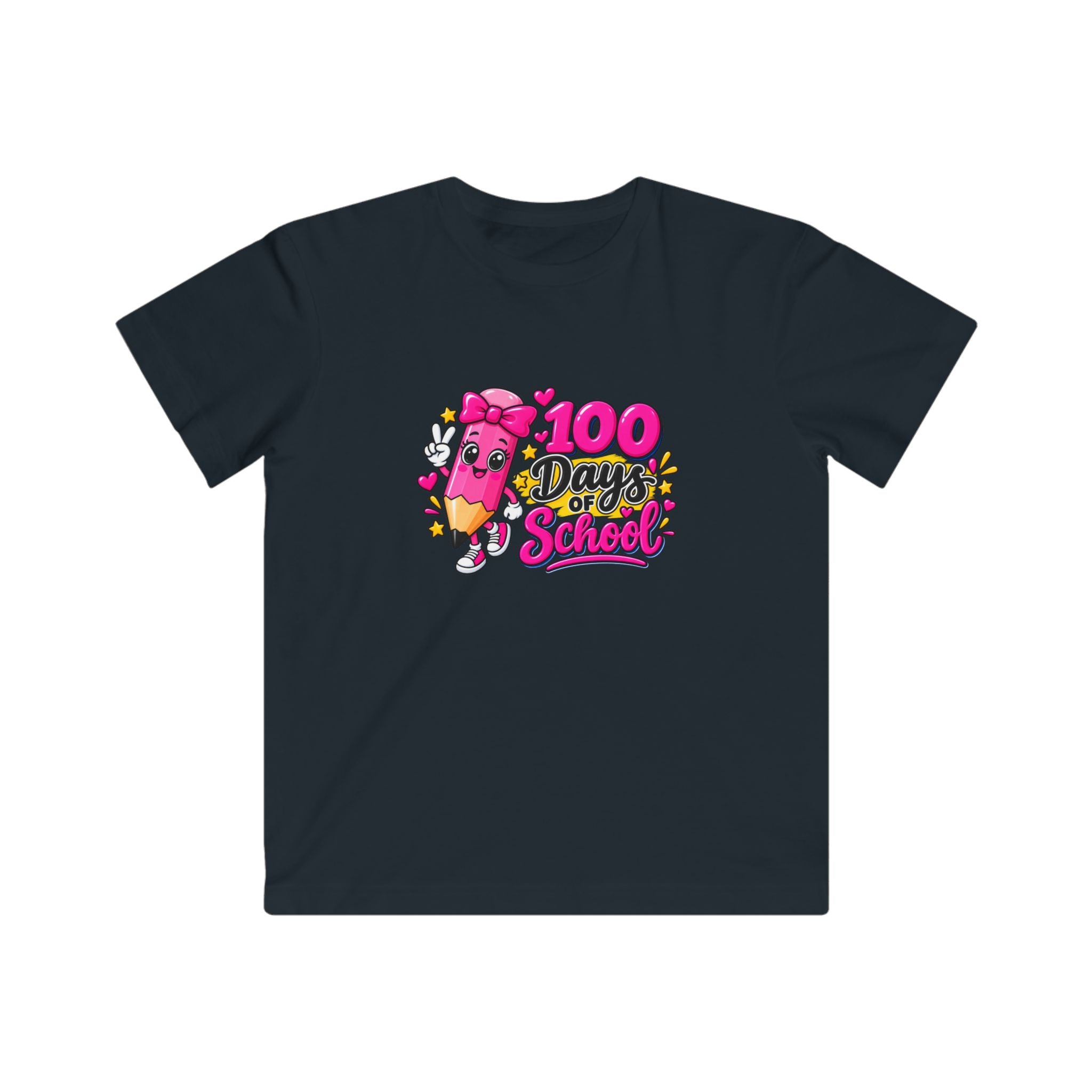100 Days of School Kids T-Shirt – Cute Pencil Celebration Tee