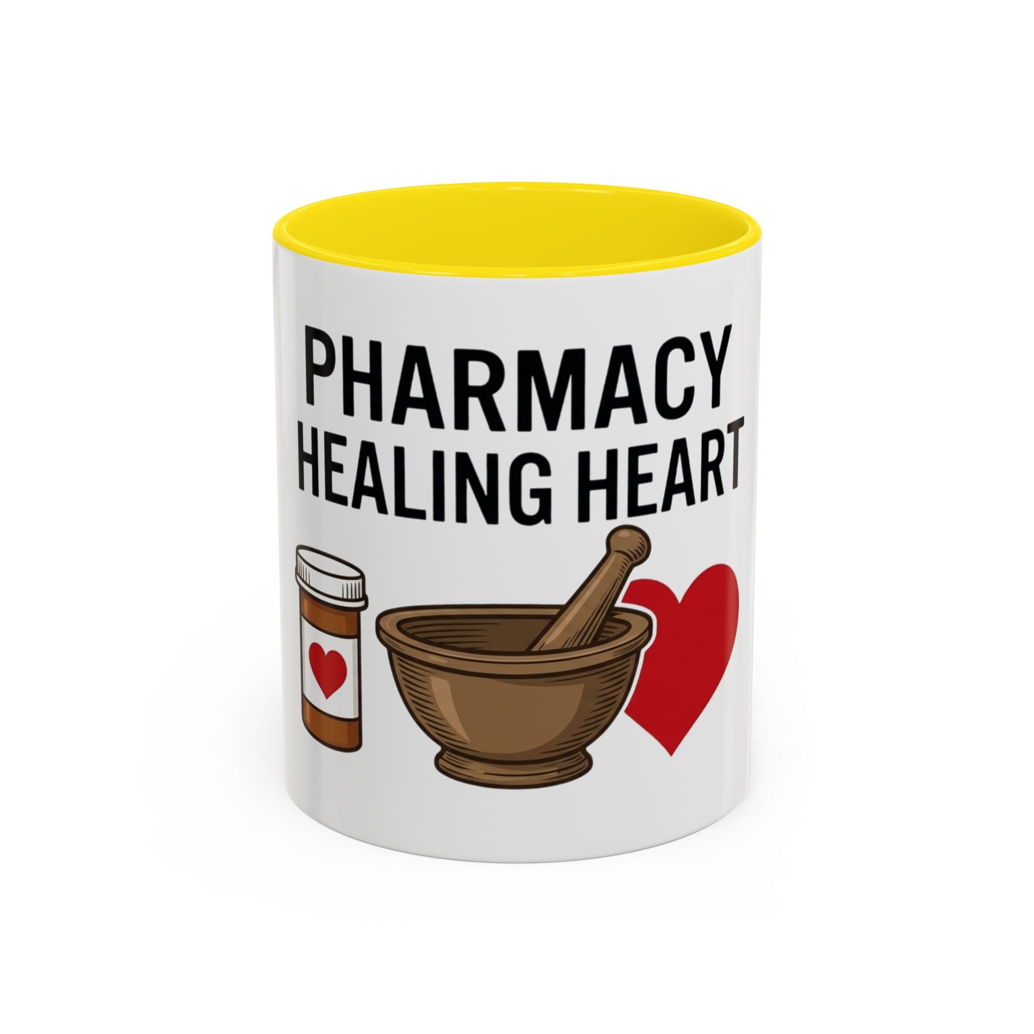 Pharmacy Healing Heart Coffee Mug — Pharmacist Appreciation Accent Mug