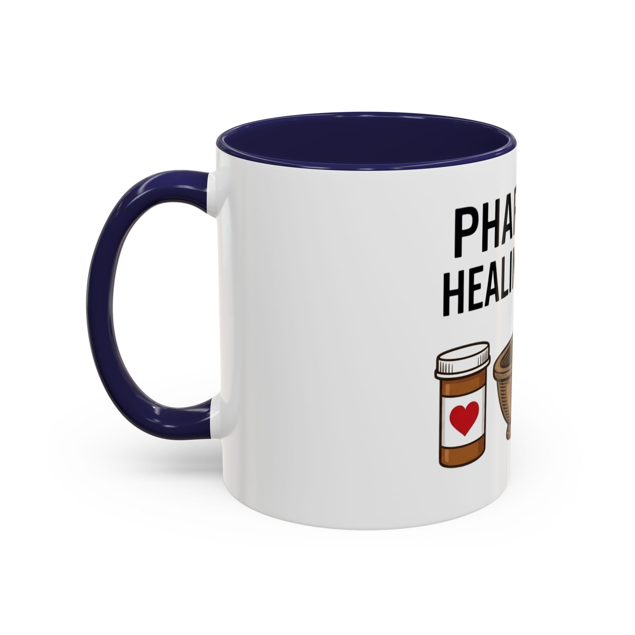 Pharmacy Healing Heart Coffee Mug — Pharmacist Appreciation Accent Mug