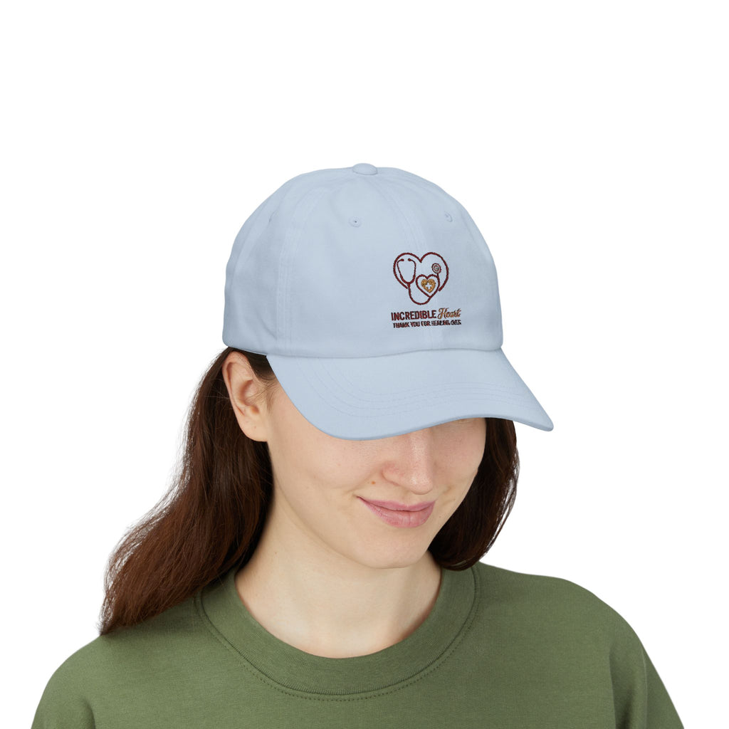 Dad Cap — "Incredible Heart" Thank You For Healing Lives Embroidered Hat