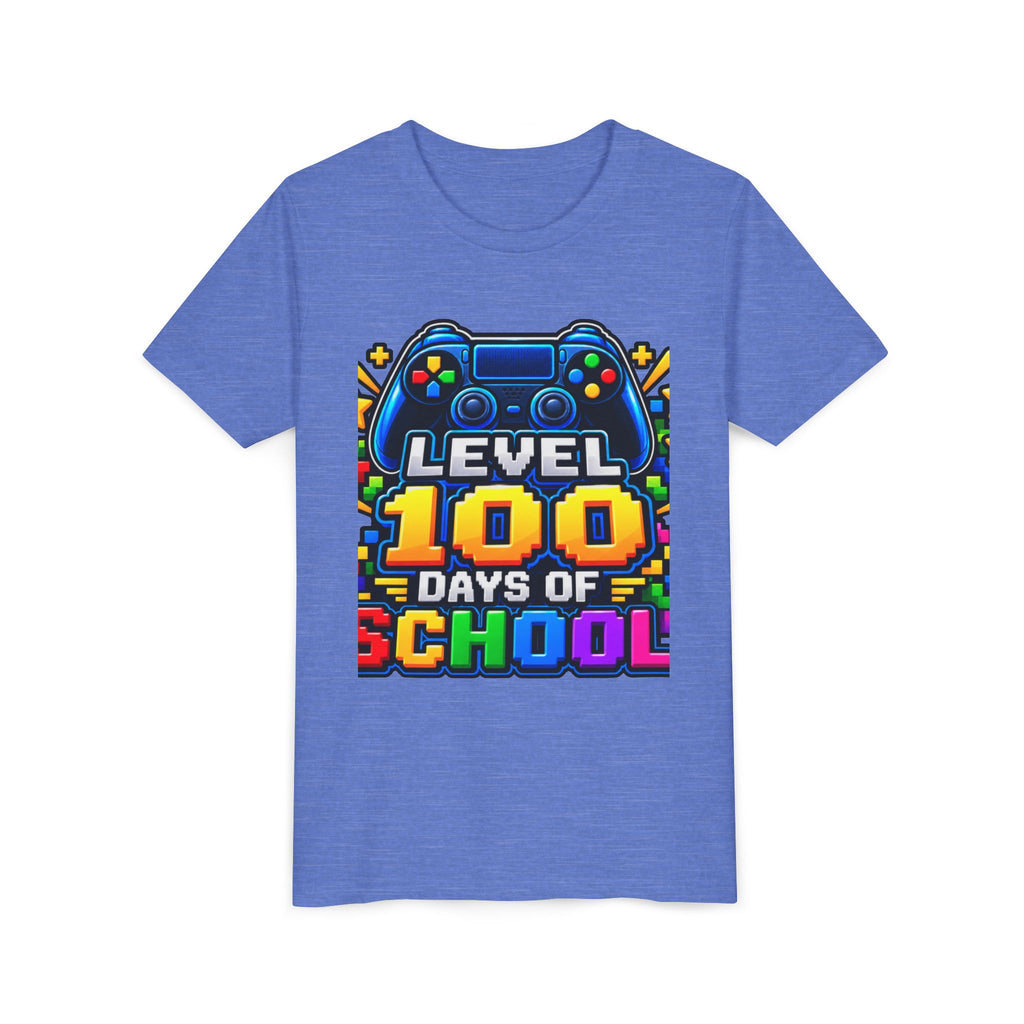 Level 100 Days of School Youth Tee — Gamer 100th Day of School Shirt